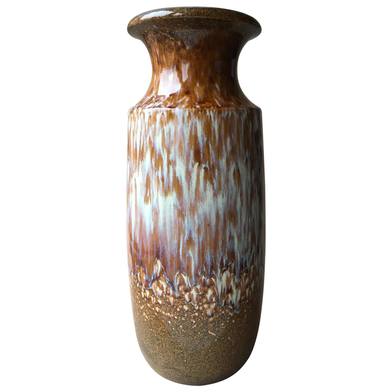 Midcentury Large Fat Lava Vase from Scheurich, 1960s, Germany For Sale