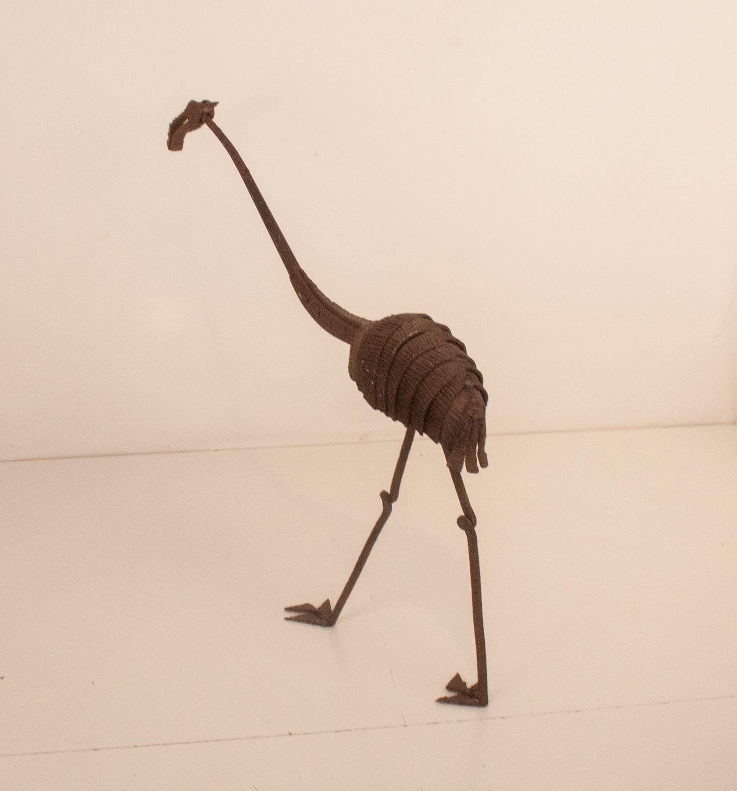 Midcentury Large Figure of Iron stork. 1970's For Sale 1