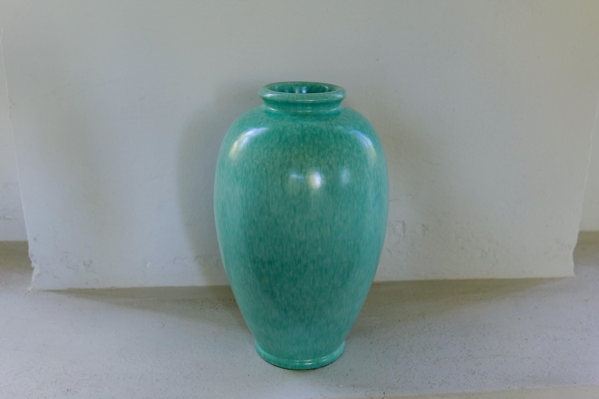 large turquoise floor vase