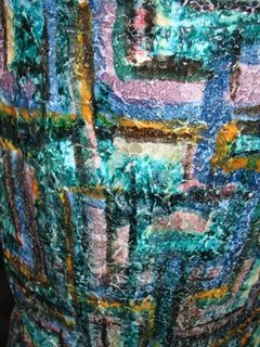 Midcentury Large Italian Polychrome Ceramic Vase
