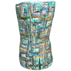 Midcentury Large Italian Polychrome Ceramic Vase Midcentury Large Italian Polychrome Ceramic Vase