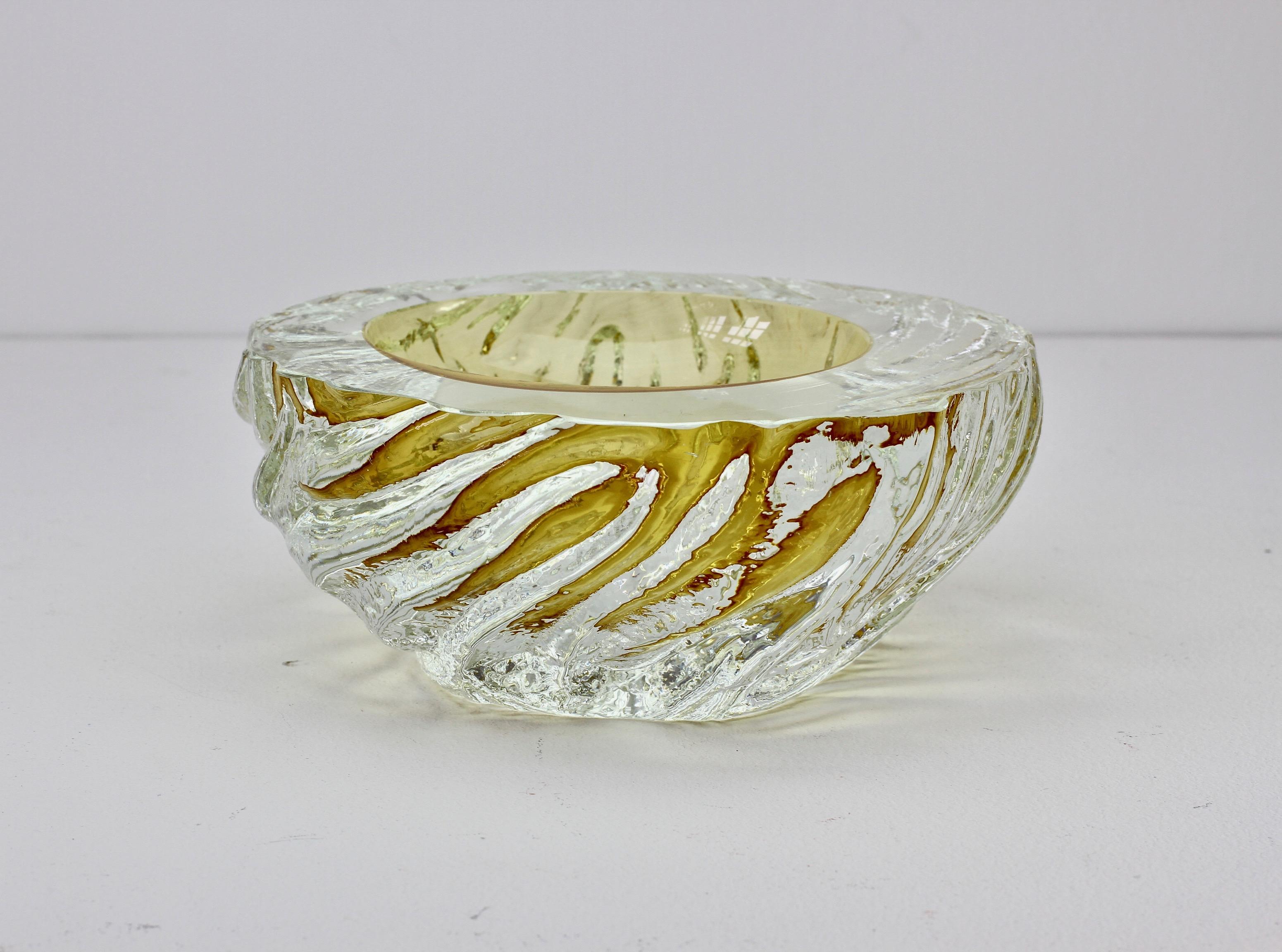 Large Vintage Italian 'Sommerso' Murano Glass Bowl Maurizio Albarelli Attributed In Good Condition In Landau an der Isar, Bayern