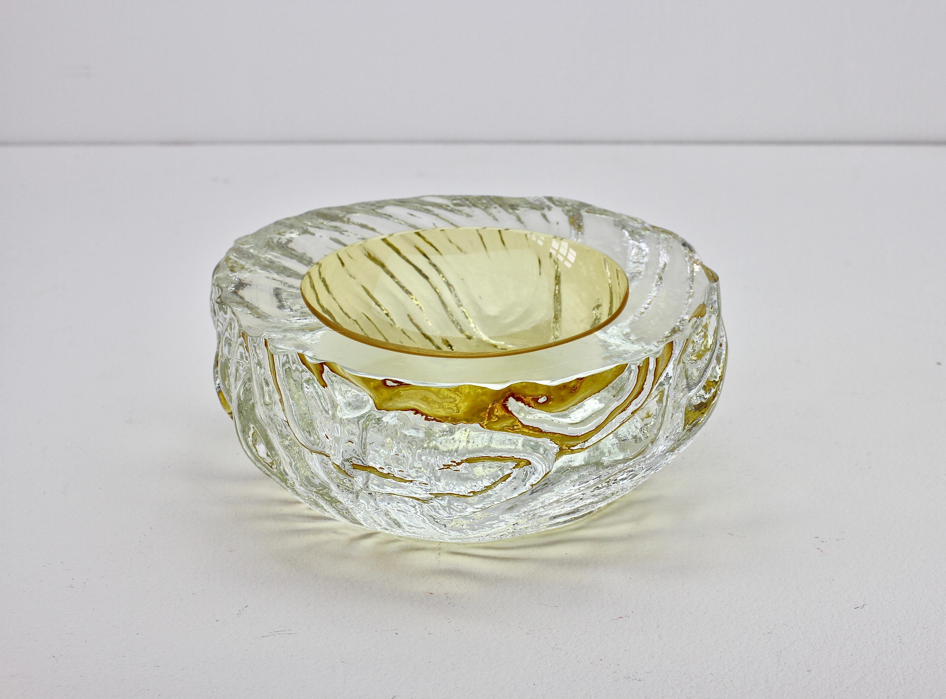 Large Vintage Italian 'Sommerso' Murano Glass Bowl Maurizio Albarelli Attributed 1