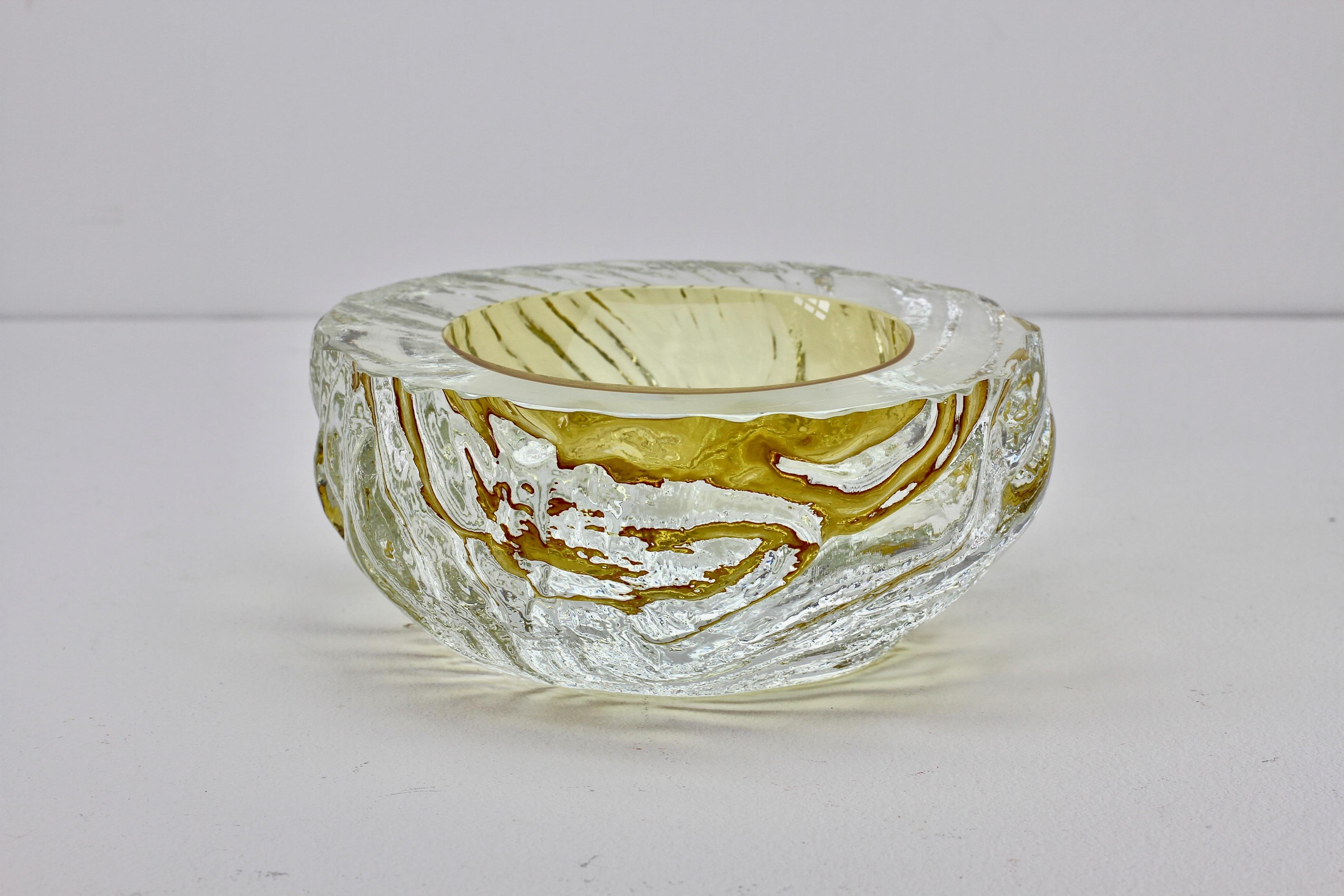 Large Vintage Italian 'Sommerso' Murano Glass Bowl Maurizio Albarelli Attributed 2