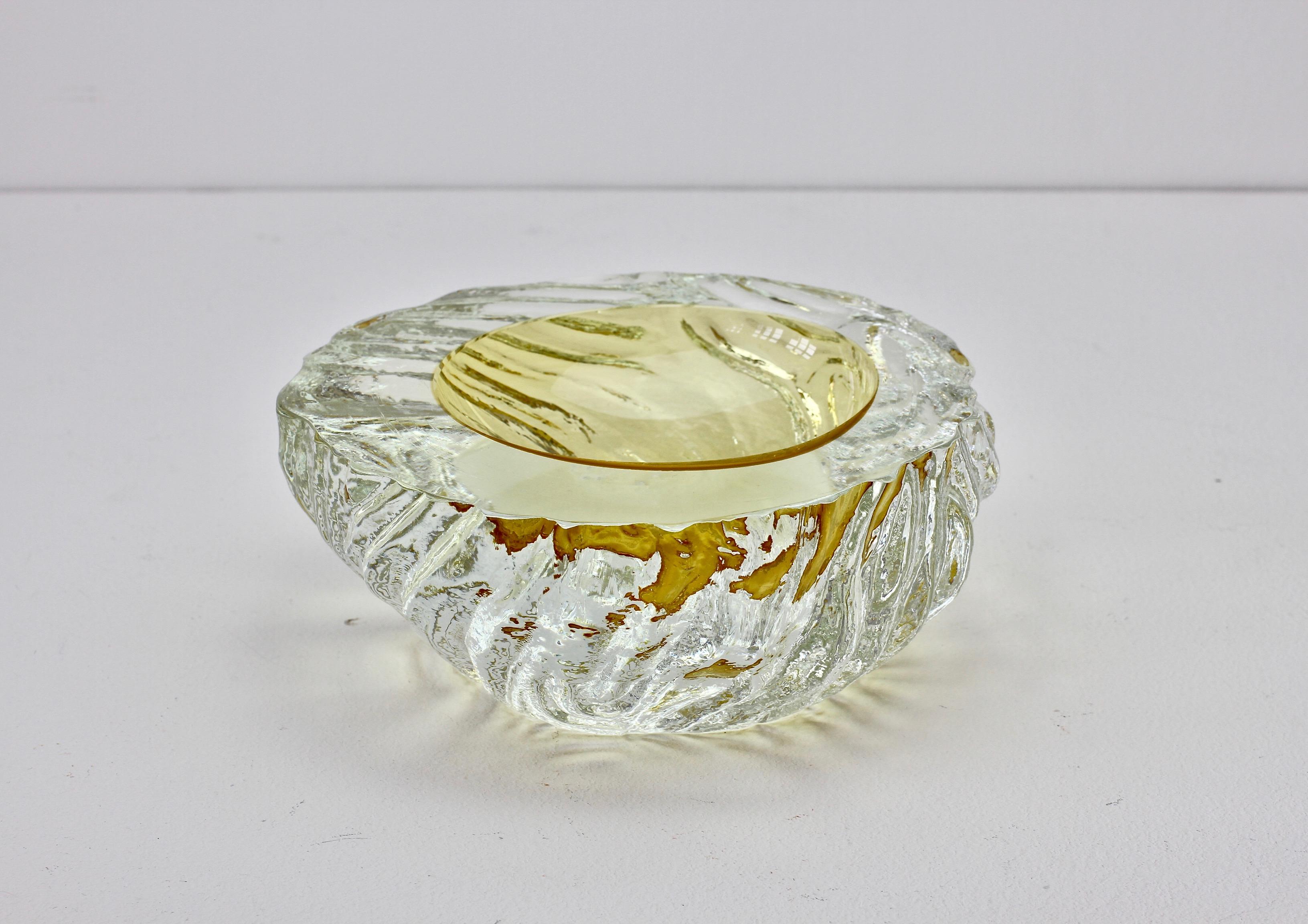 Large Vintage Italian 'Sommerso' Murano Glass Bowl Maurizio Albarelli Attributed 3