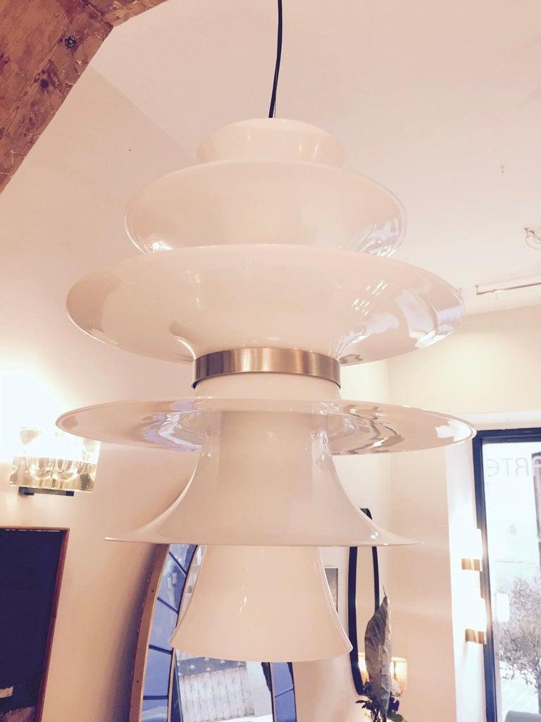 Mid.Century Large Mazzega Murano Glass Chandelier In Good Condition In Madrid, ES