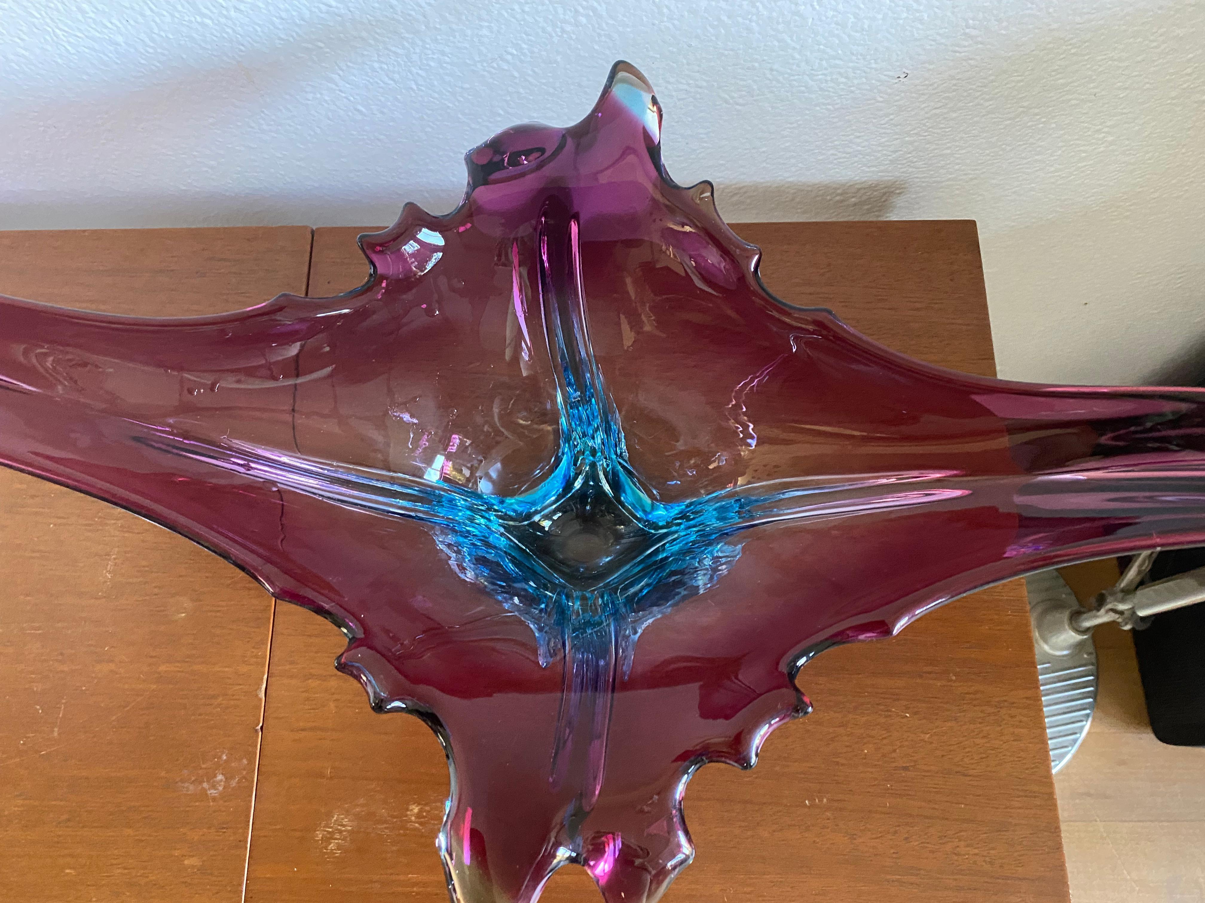 Mid-Century Modern Midcentury Large Murano Glass Bowl For Sale