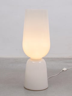 Midcentury Large Opal ART Glass Floorlamp by Peill & Putzler, 1960s