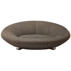 Midcentury Large Oval Sofa by De Sede