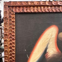 Midcentury Large Painting of an Archangel