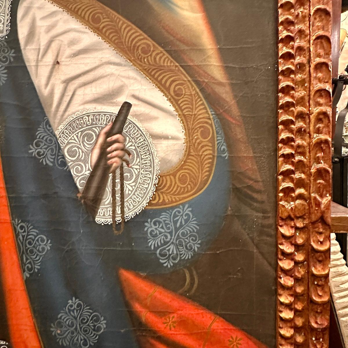 Großes Gemälde eines Erzengels aus der Jahrhundertmitte (Peruanisch) im Angebot