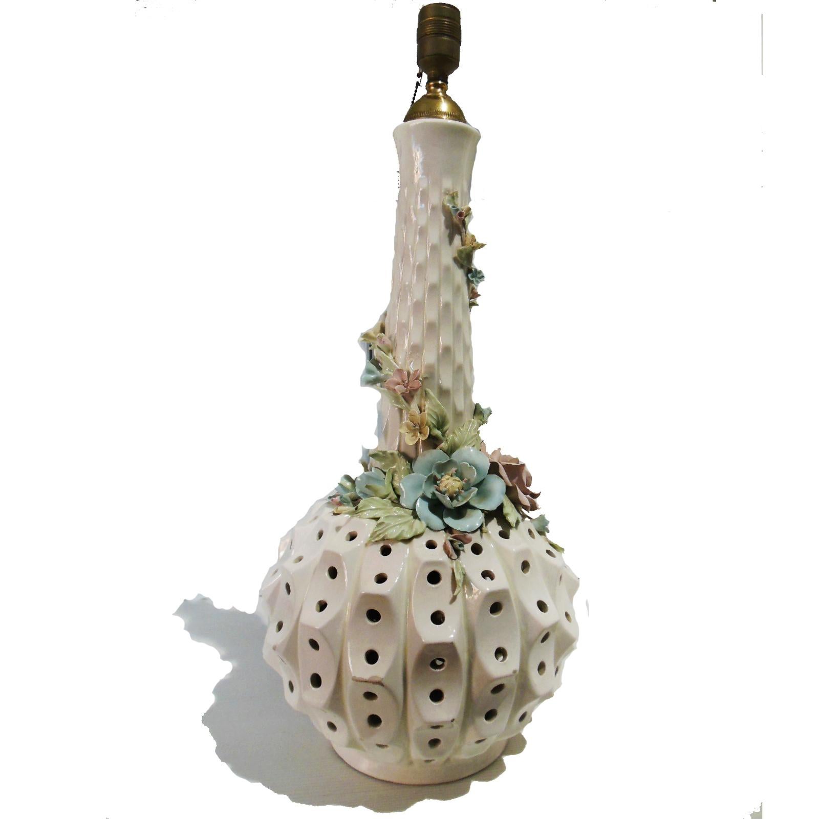  Extra large lampe de bureau Art Déco en porcelaine avec lumière intérieure (pic spécial) en vente 9