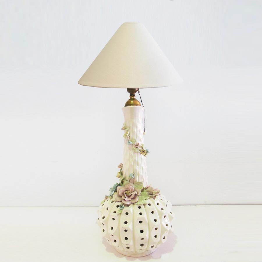  Extra große Tischlampe aus Porzellan im Art déco-Stil mit Innenbeleuchtung (Special Pice) im Angebot 3