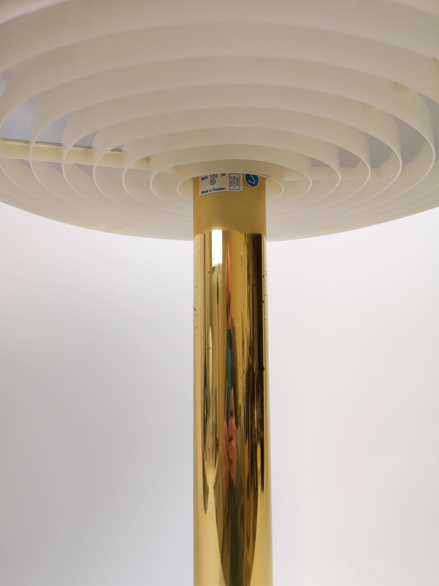 Brass Midcentury Large Table Lamp Bumling by Anders Pehrson for Ateljé Lyktan, 1960s