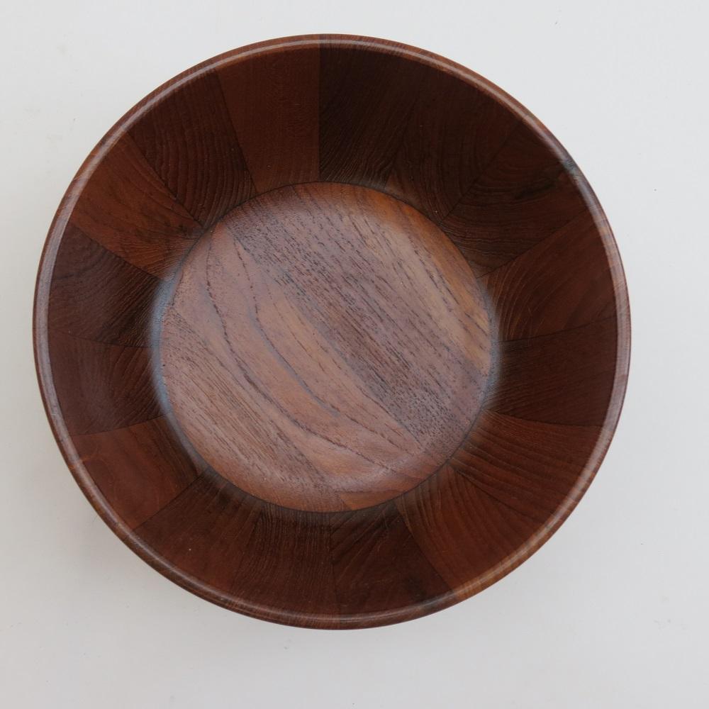 Mid-Century Modern Midcentury Large Teak Wooden Bowl Block Teak Mandalay Teak Bowl