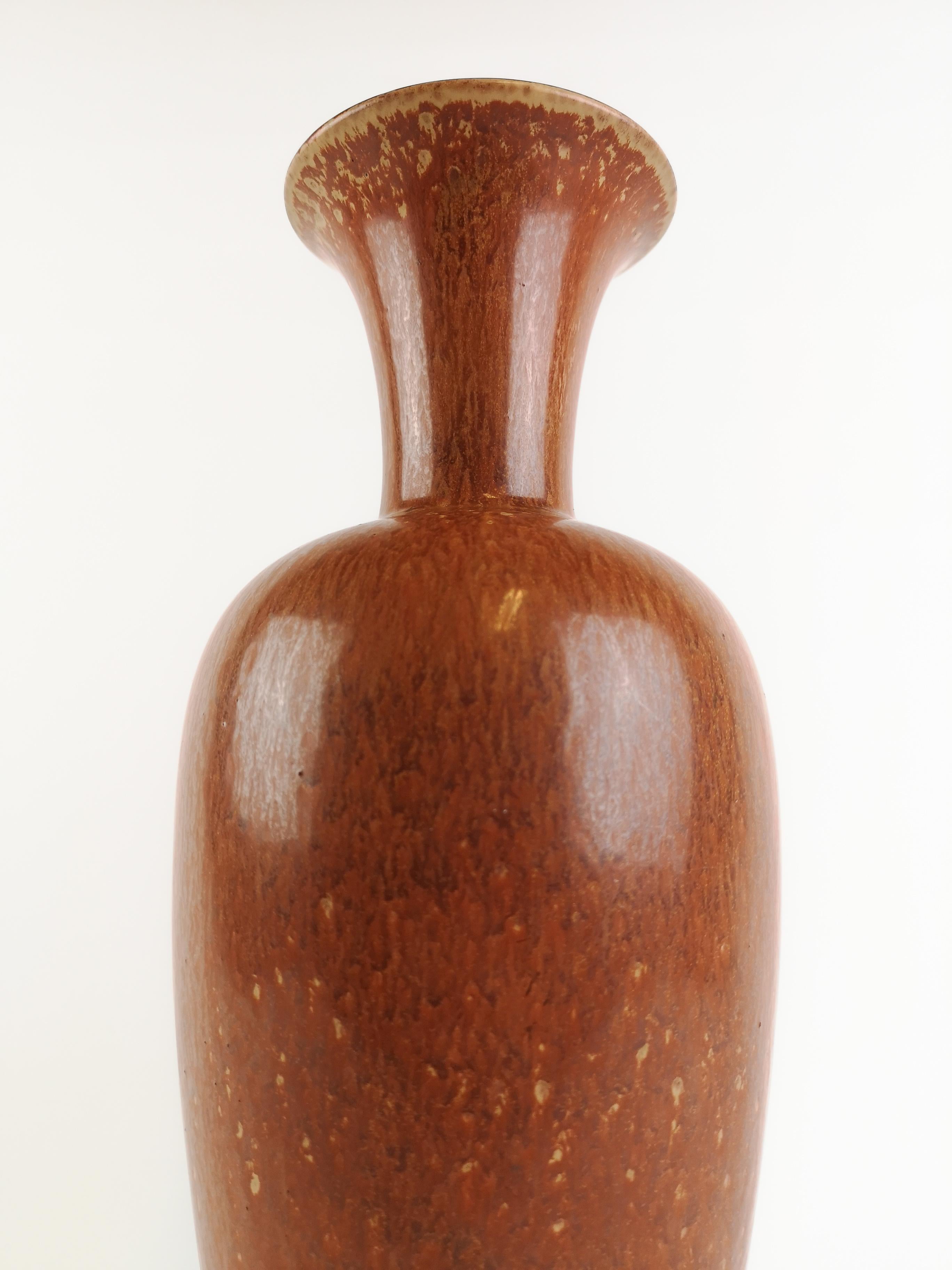 Stoneware Midcentury Large Vase for Rörstrand by Gunnar Nylund, Sweden