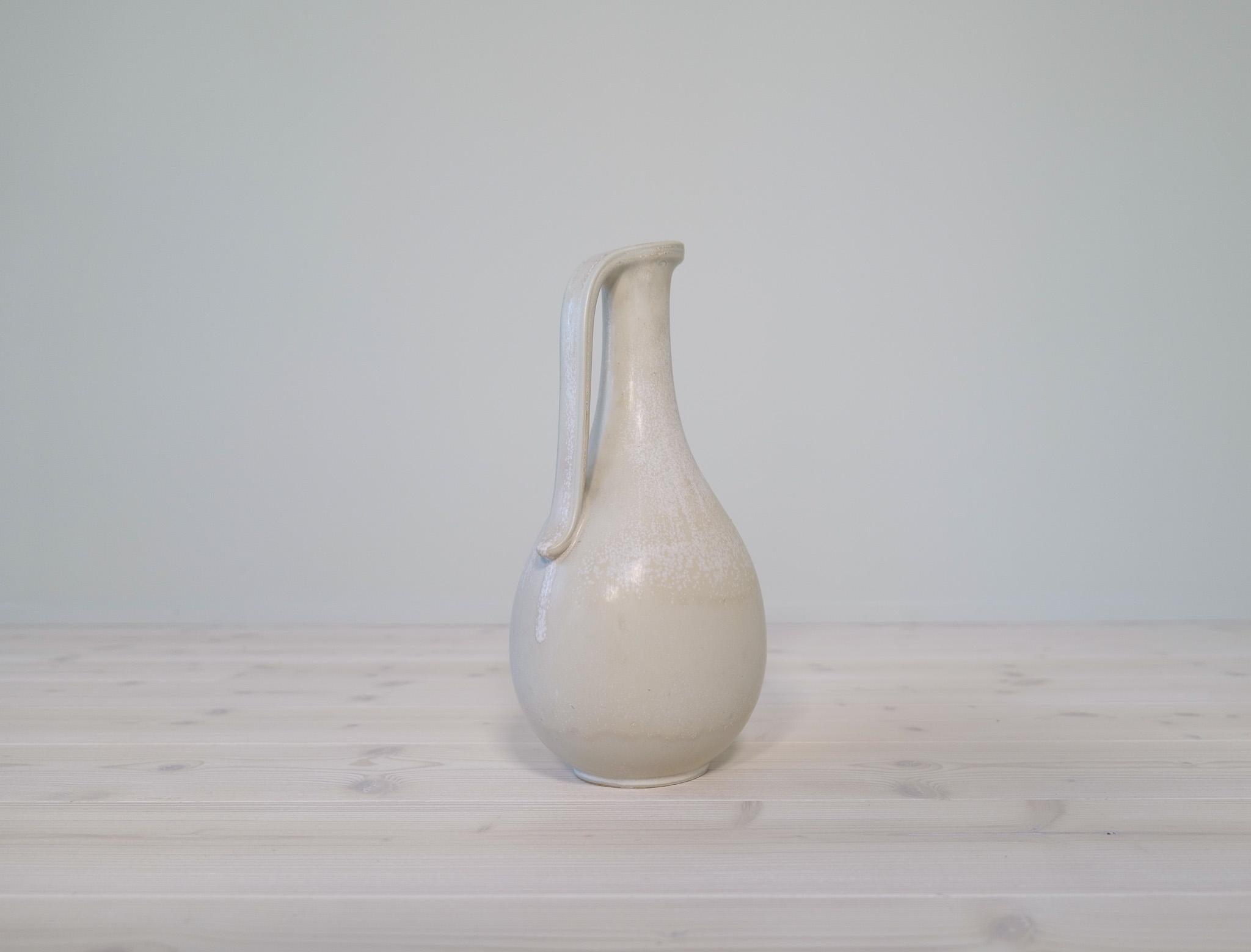 Midcentury Modern Large White and Grey Vase Rörstrand by Gunnar Nylund, Sweden In Good Condition In Hillringsberg, SE