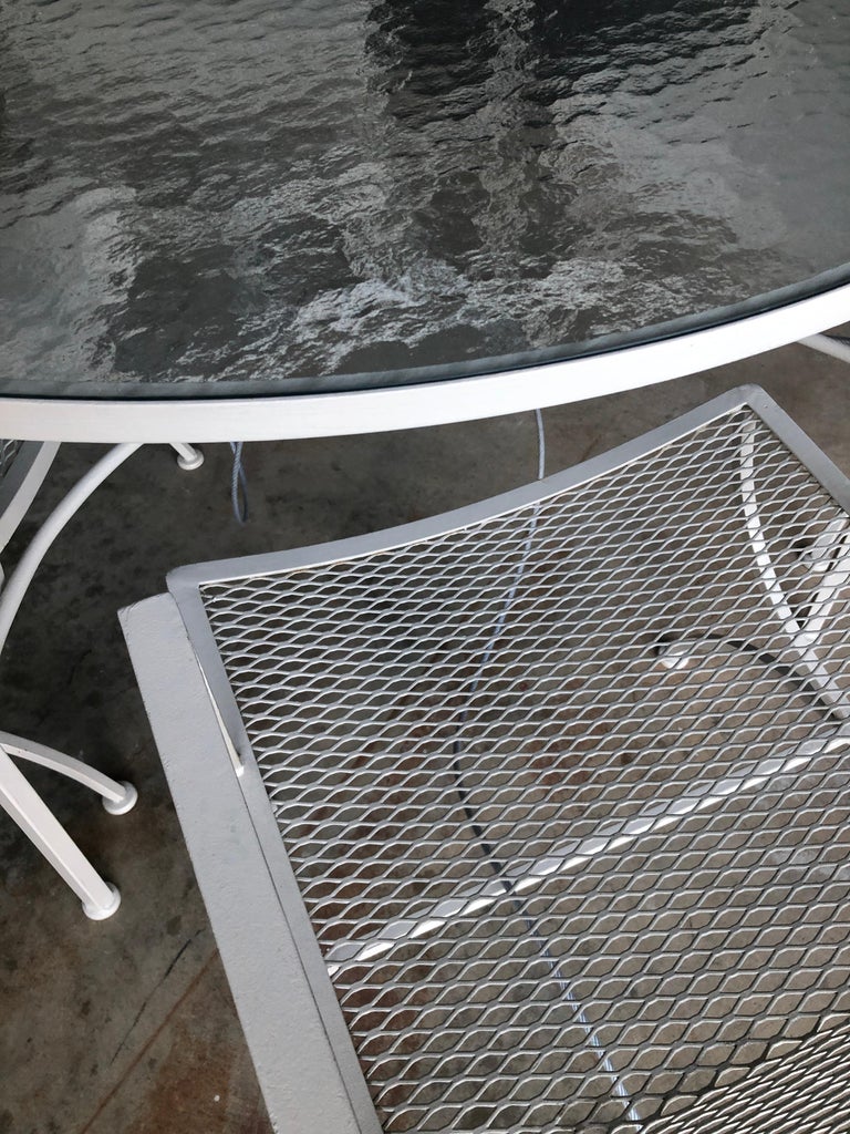 MidCentury Modern Bob Anderson Refinished Wrought Iron Glass Patio