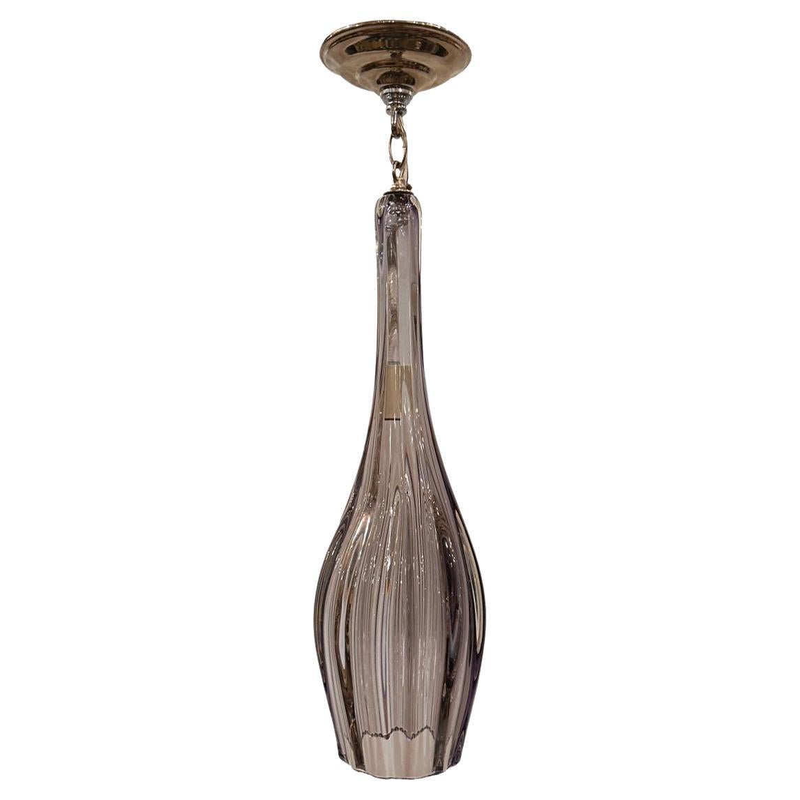 Midcentury Lavander Murano Lantern For Sale