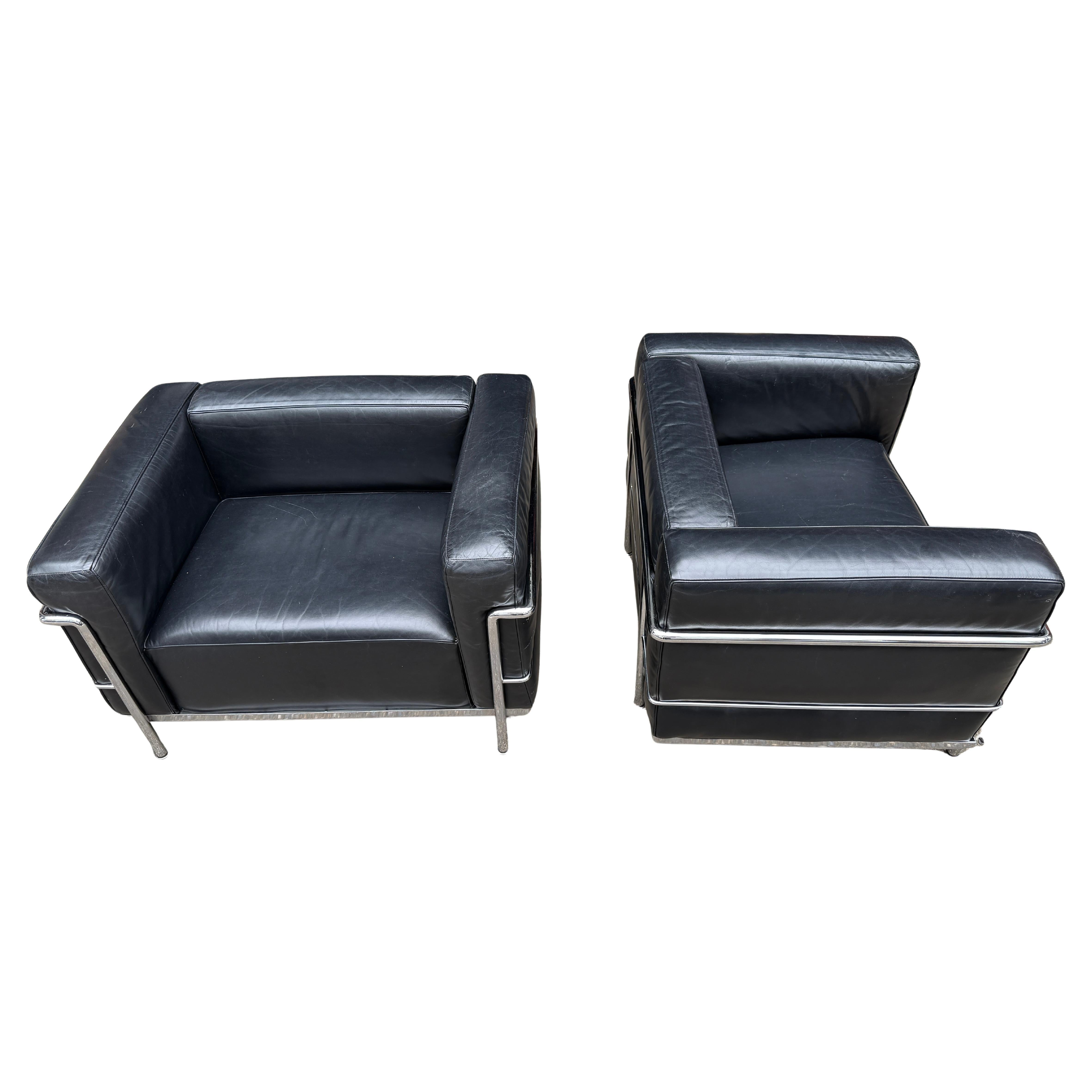 Mid-Century Modern Midcentury LC3 Chairs by Le Corbusier for Cassina For Sale