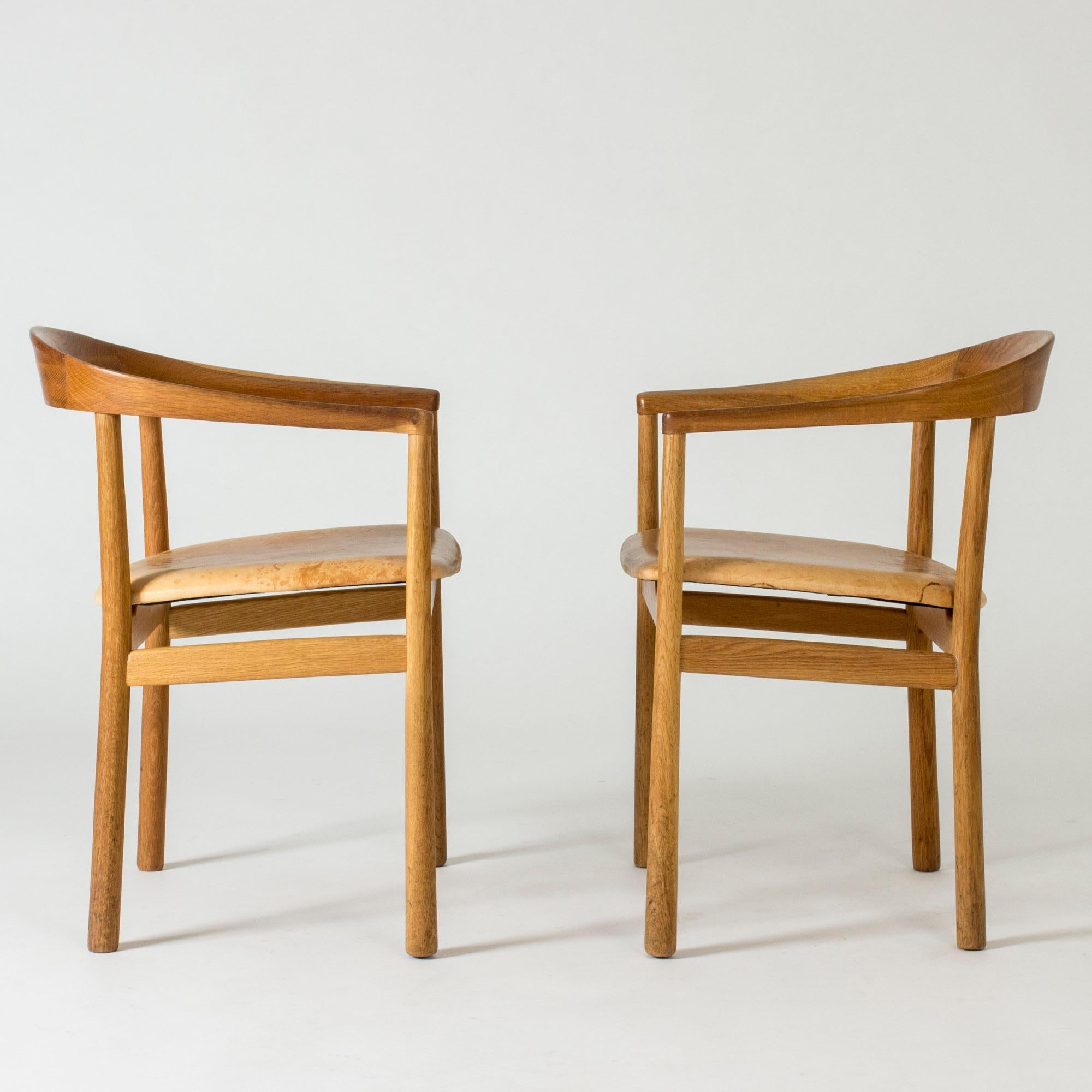 Swedish Midcentury Leather and Oak 