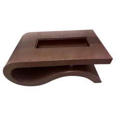 Midcentury Leather Coffee Table