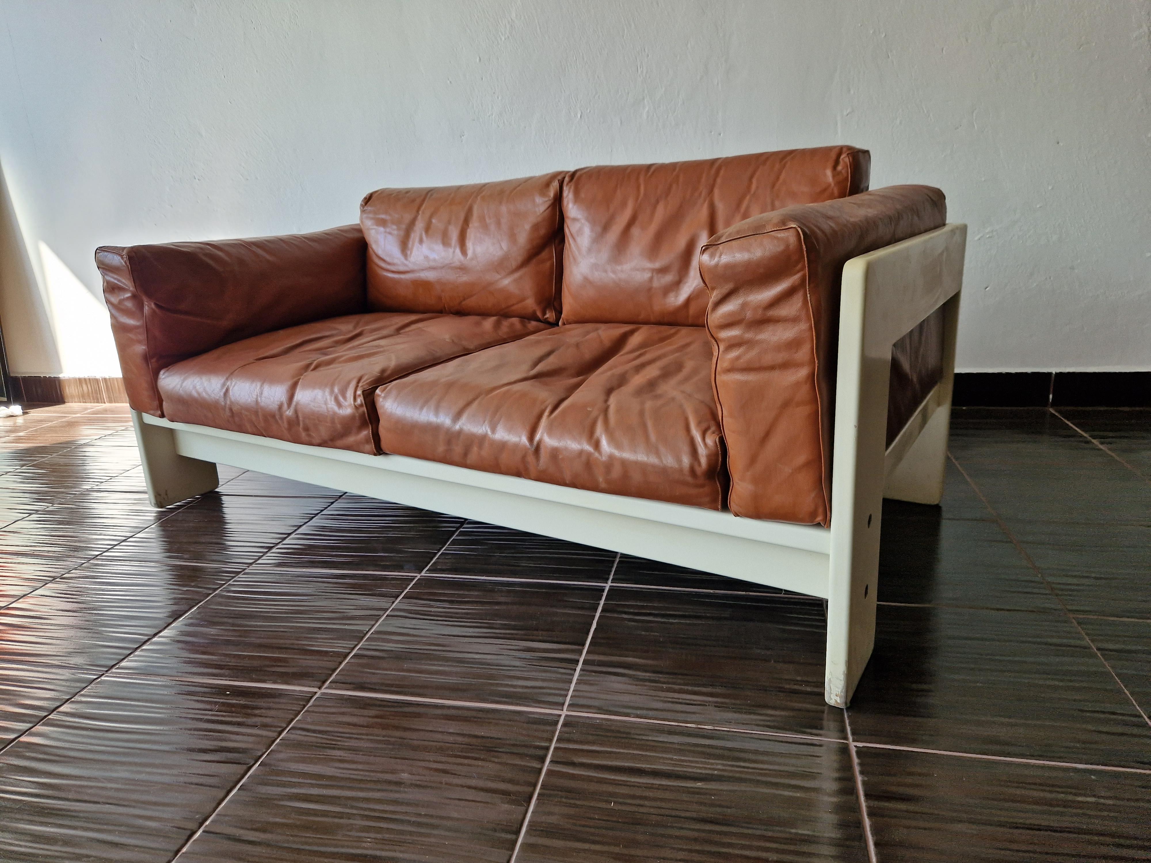 Divano in pelle del Medioevo Bastiano, Afra & Tobia Scarpa, Knoll, 1962 2