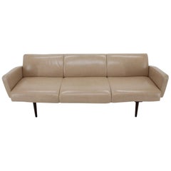 Midcentury Leather Sofa Designed by Miroslav Navrátil, 1970s