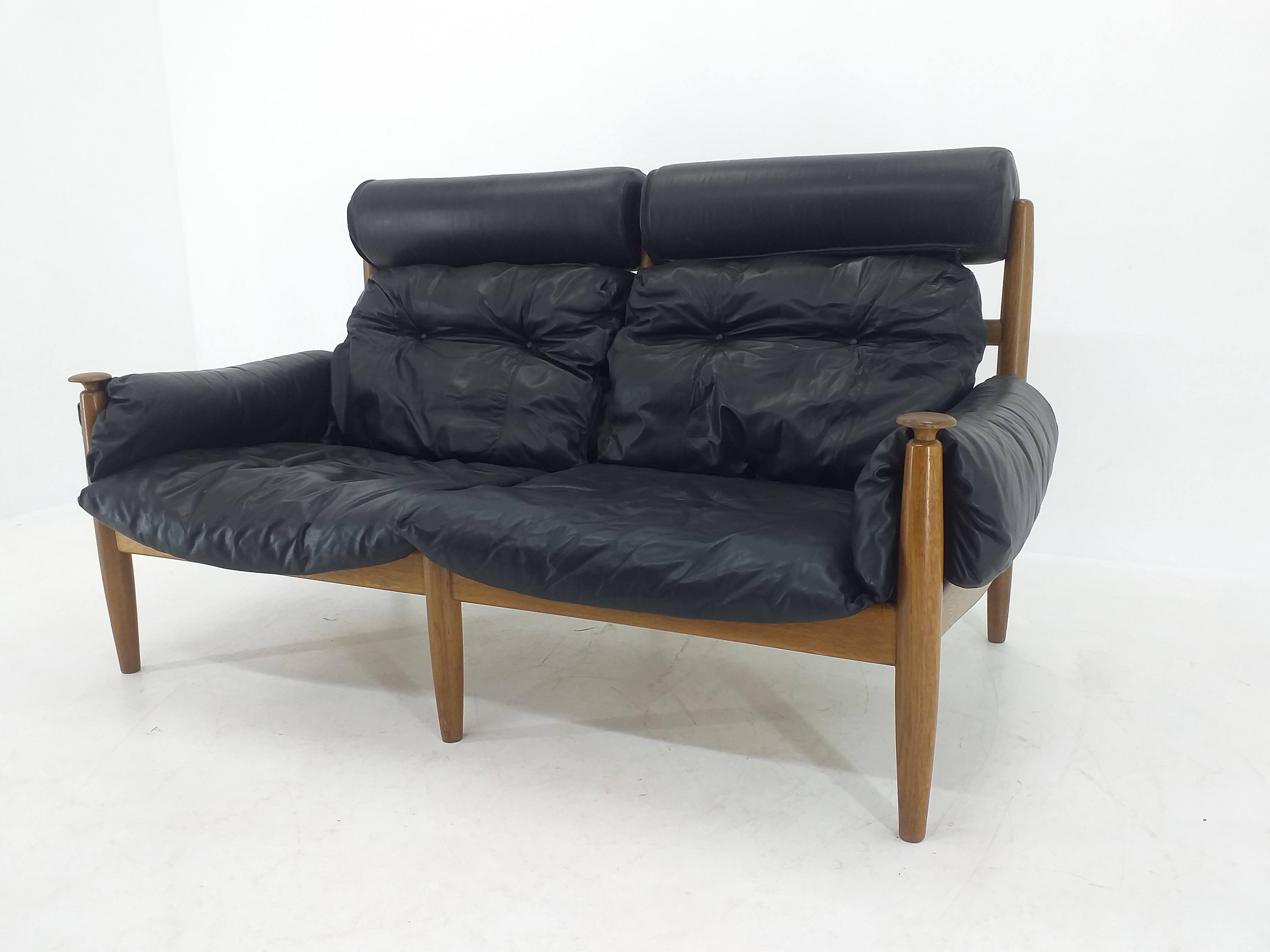 Midcentury Leather Sofa Profilia Werke, Sergio Rodrigues, 1960s 4