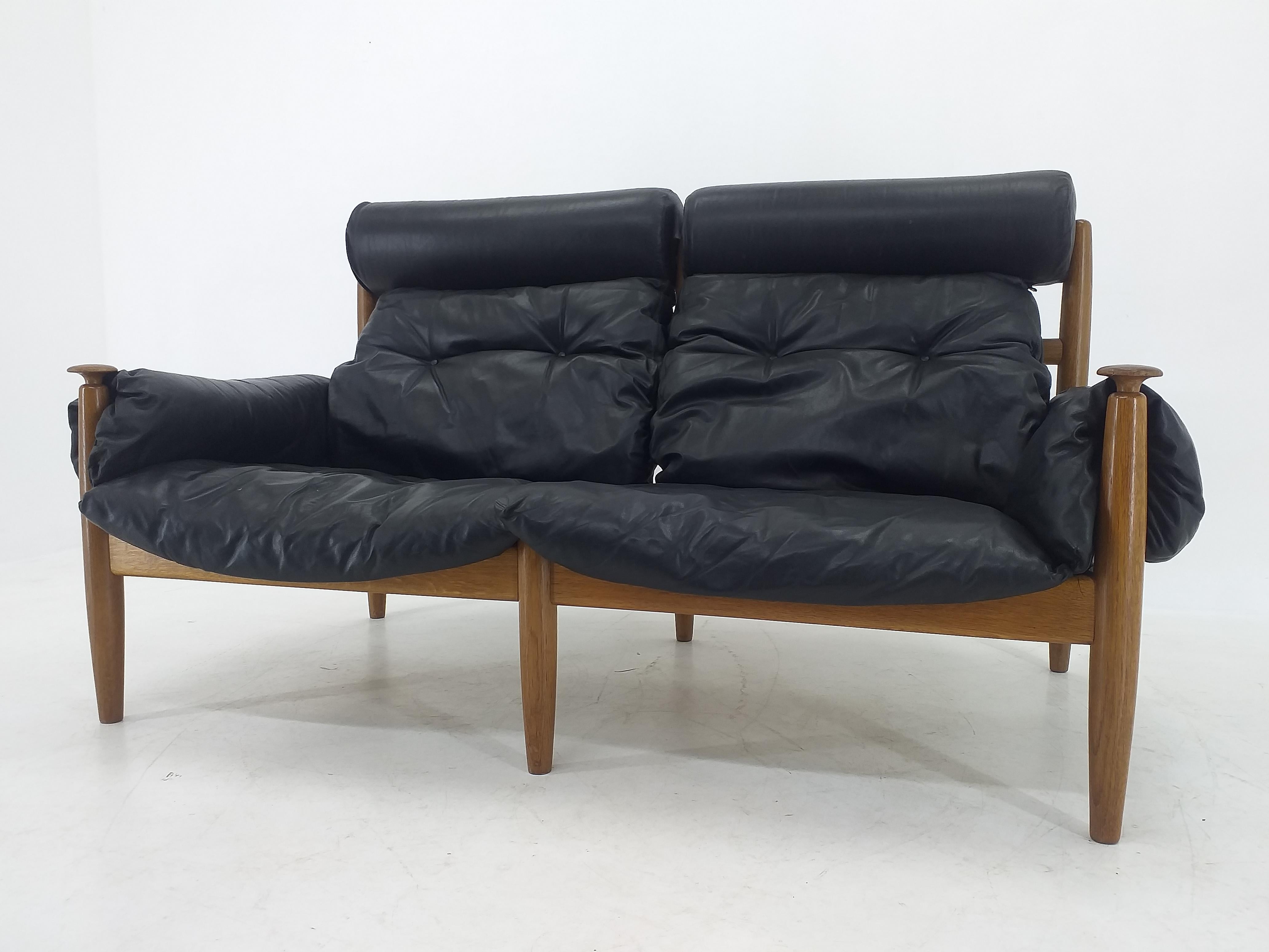 Midcentury Leather Sofa Profilia Werke, Sergio Rodrigues, 1960s 7