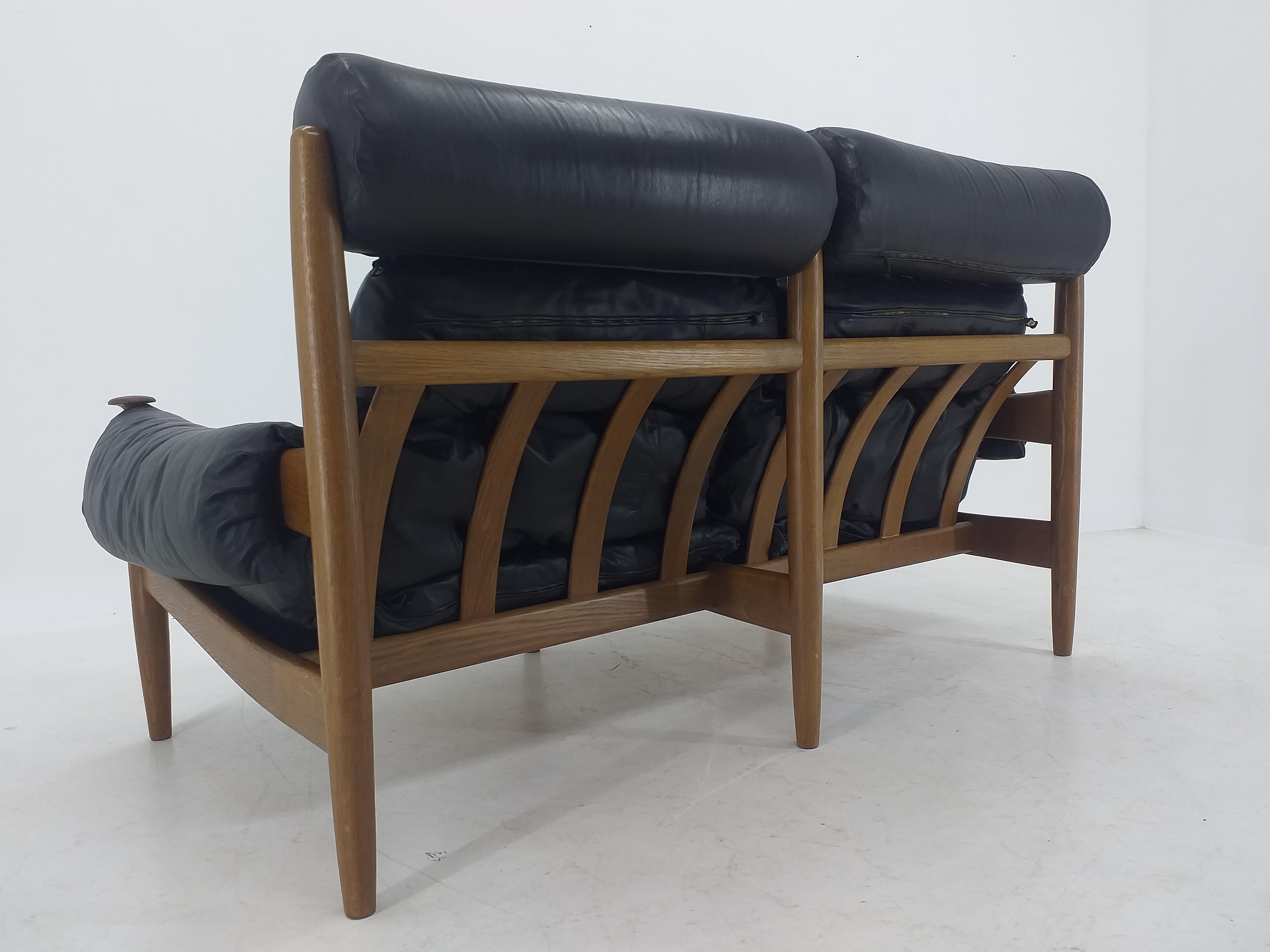 Midcentury Leather Sofa Profilia Werke, Sergio Rodrigues, 1960s 9