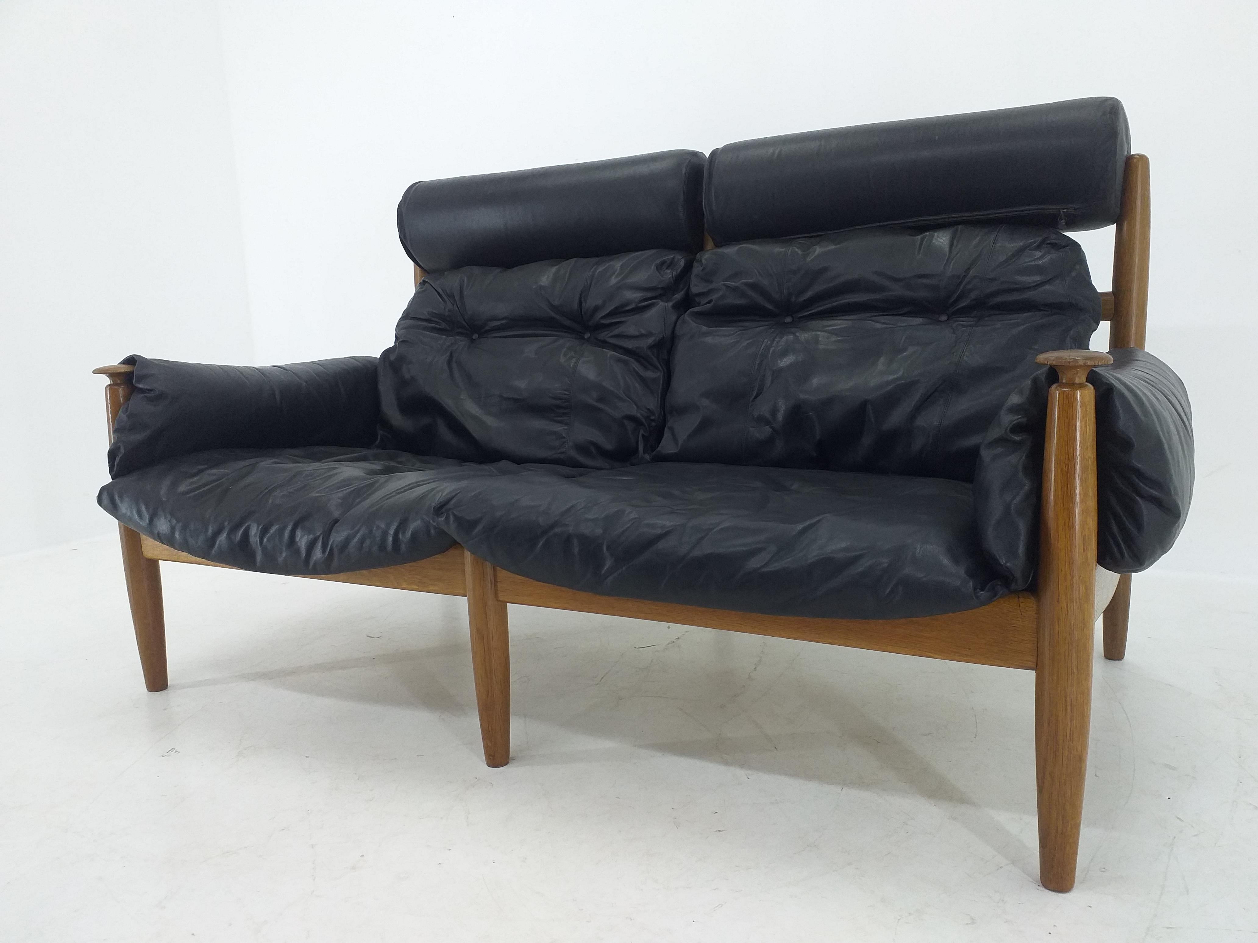 Mid-Century Modern Midcentury Leather Sofa Profilia Werke, Sergio Rodrigues, 1960s
