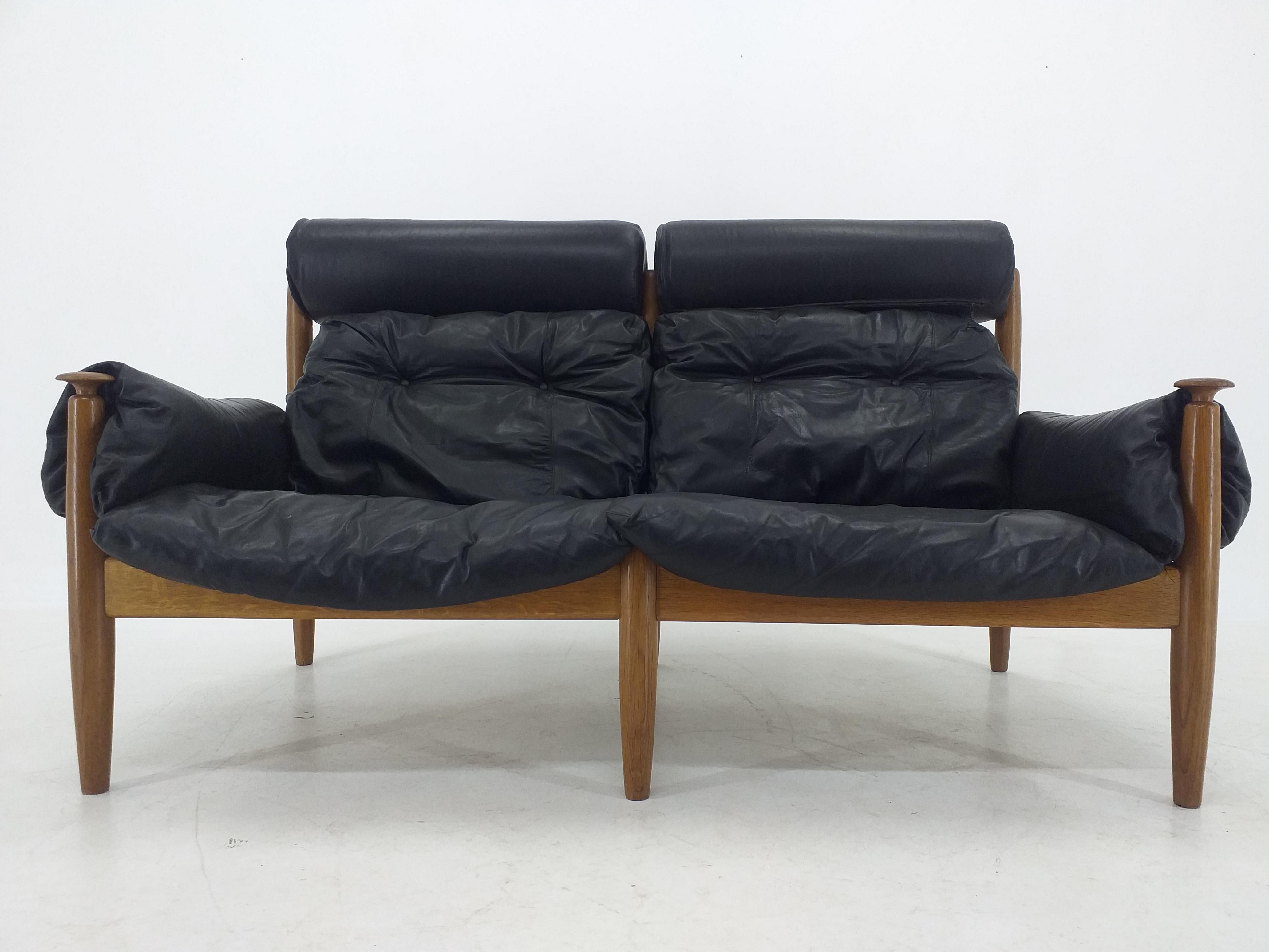 German Midcentury Leather Sofa Profilia Werke, Sergio Rodrigues, 1960s