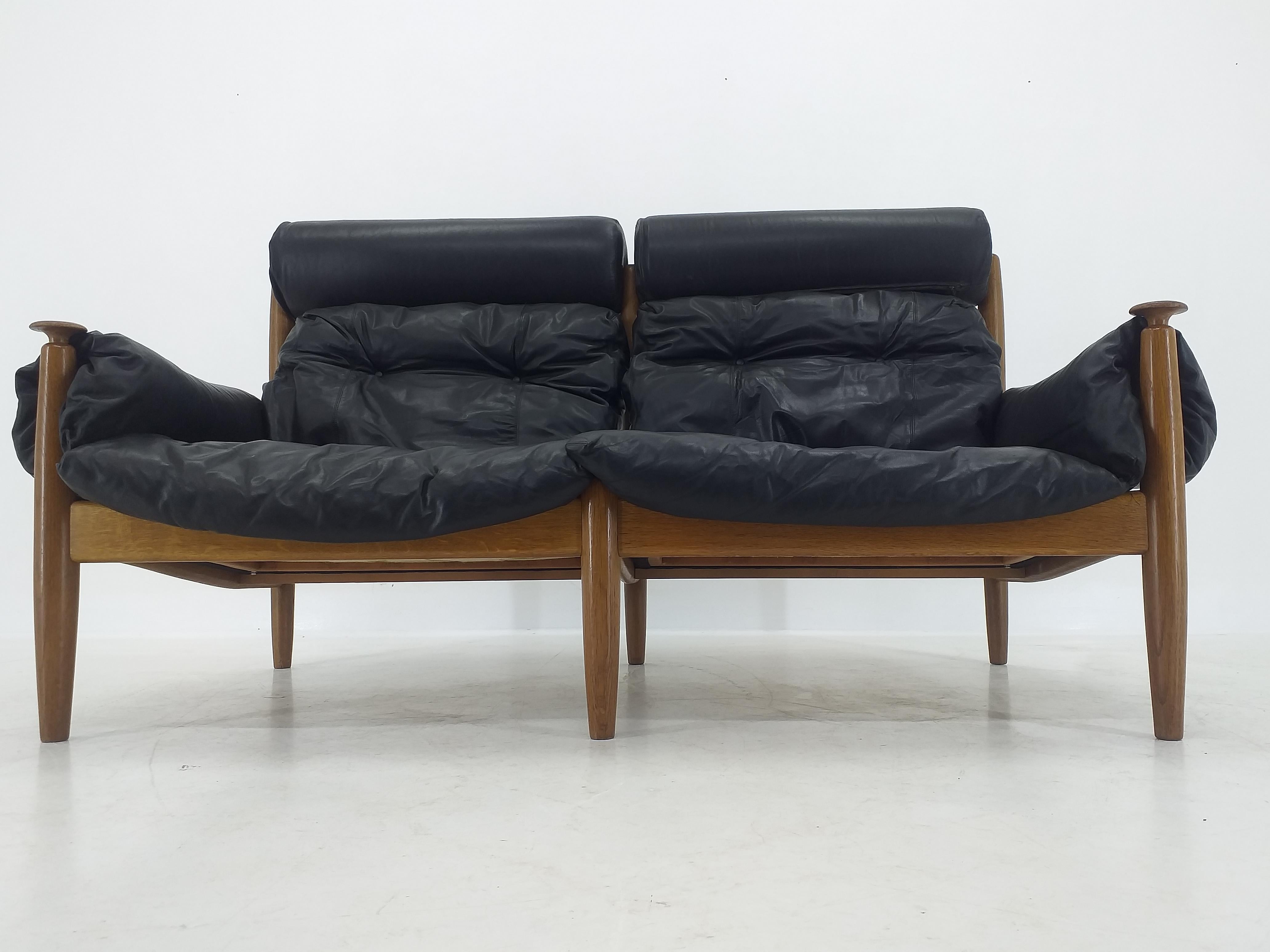 Midcentury Leather Sofa Profilia Werke, Sergio Rodrigues, 1960s 2