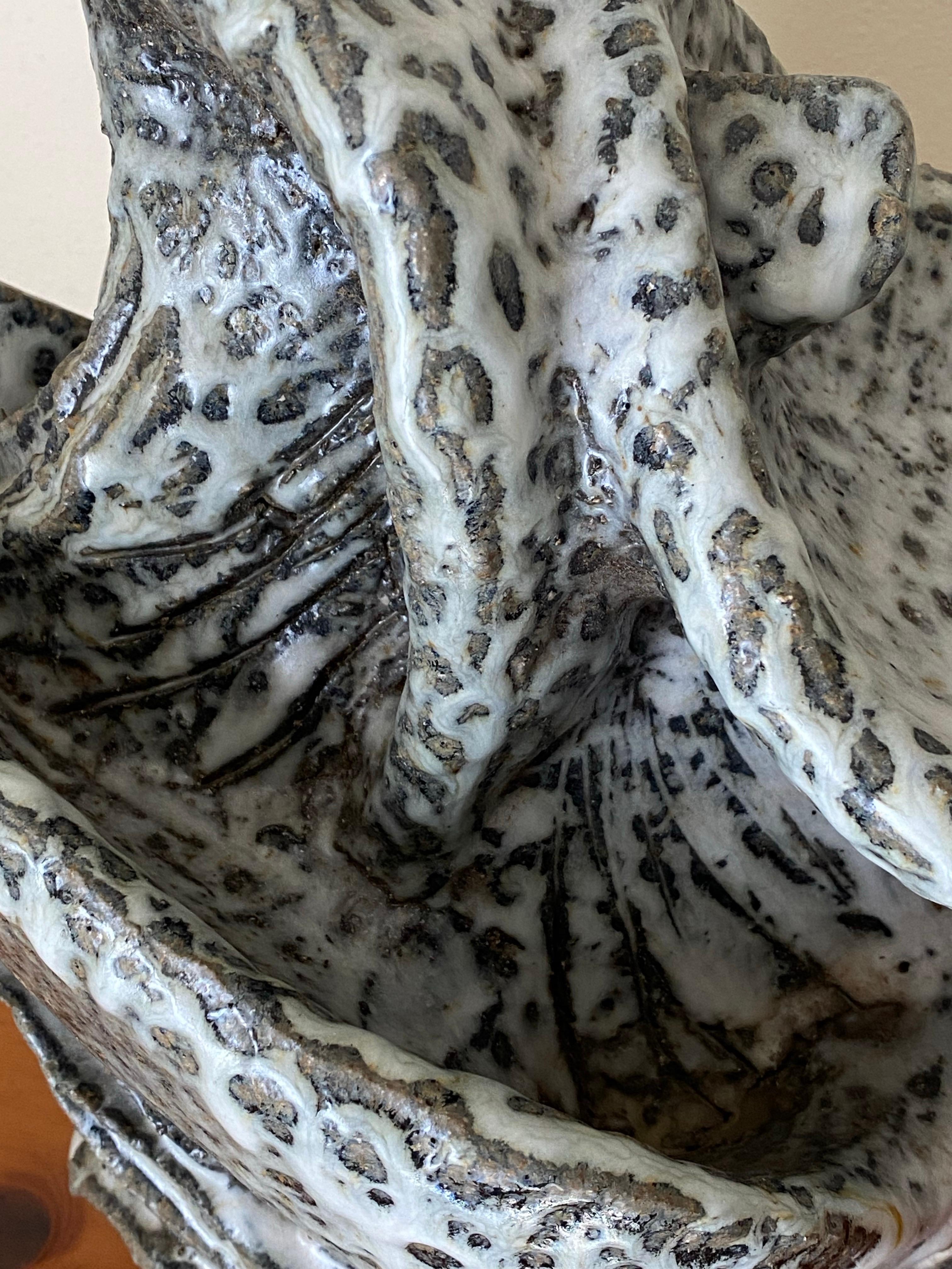 Midcentury Lee Rosen for Design-Technics Brutalist Figural Stoneware Sculpture In Good Condition For Sale In Southampton, NJ