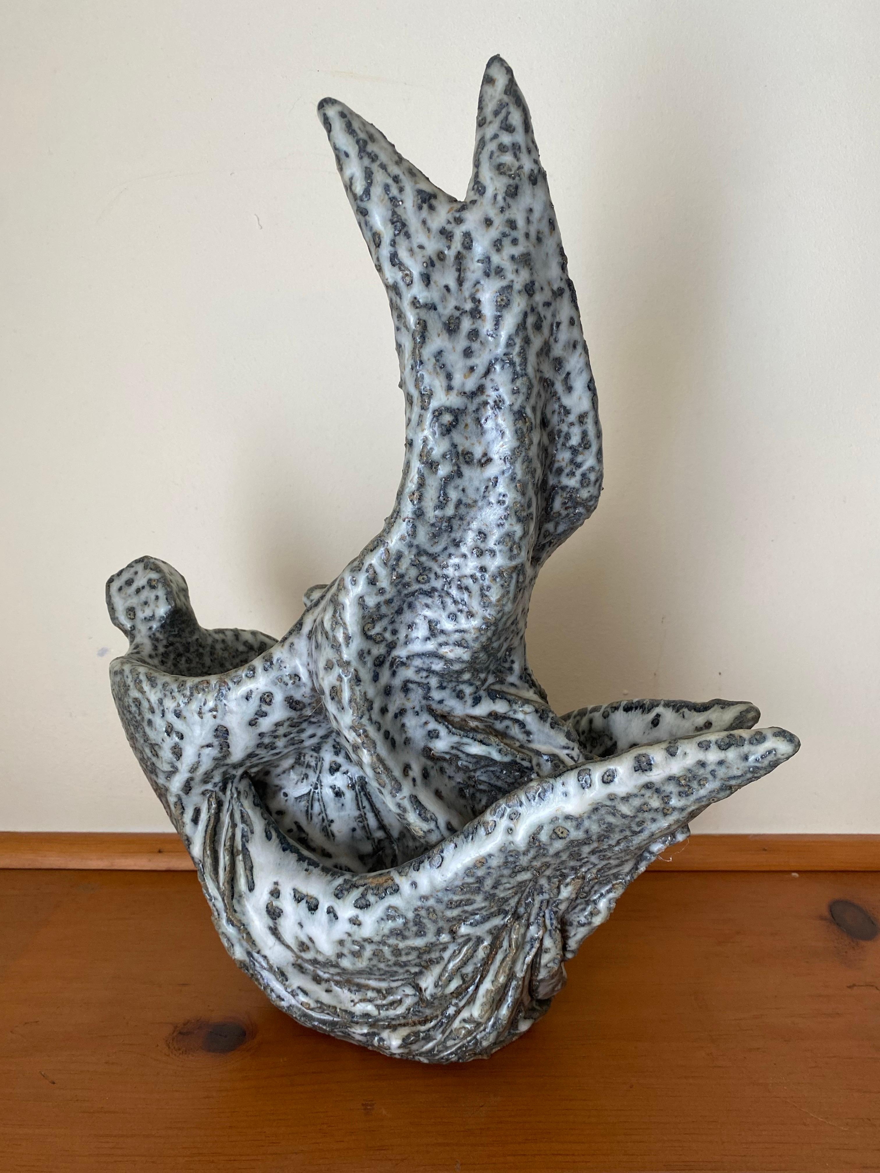 Ceramic Midcentury Lee Rosen for Design-Technics Brutalist Figural Stoneware Sculpture For Sale
