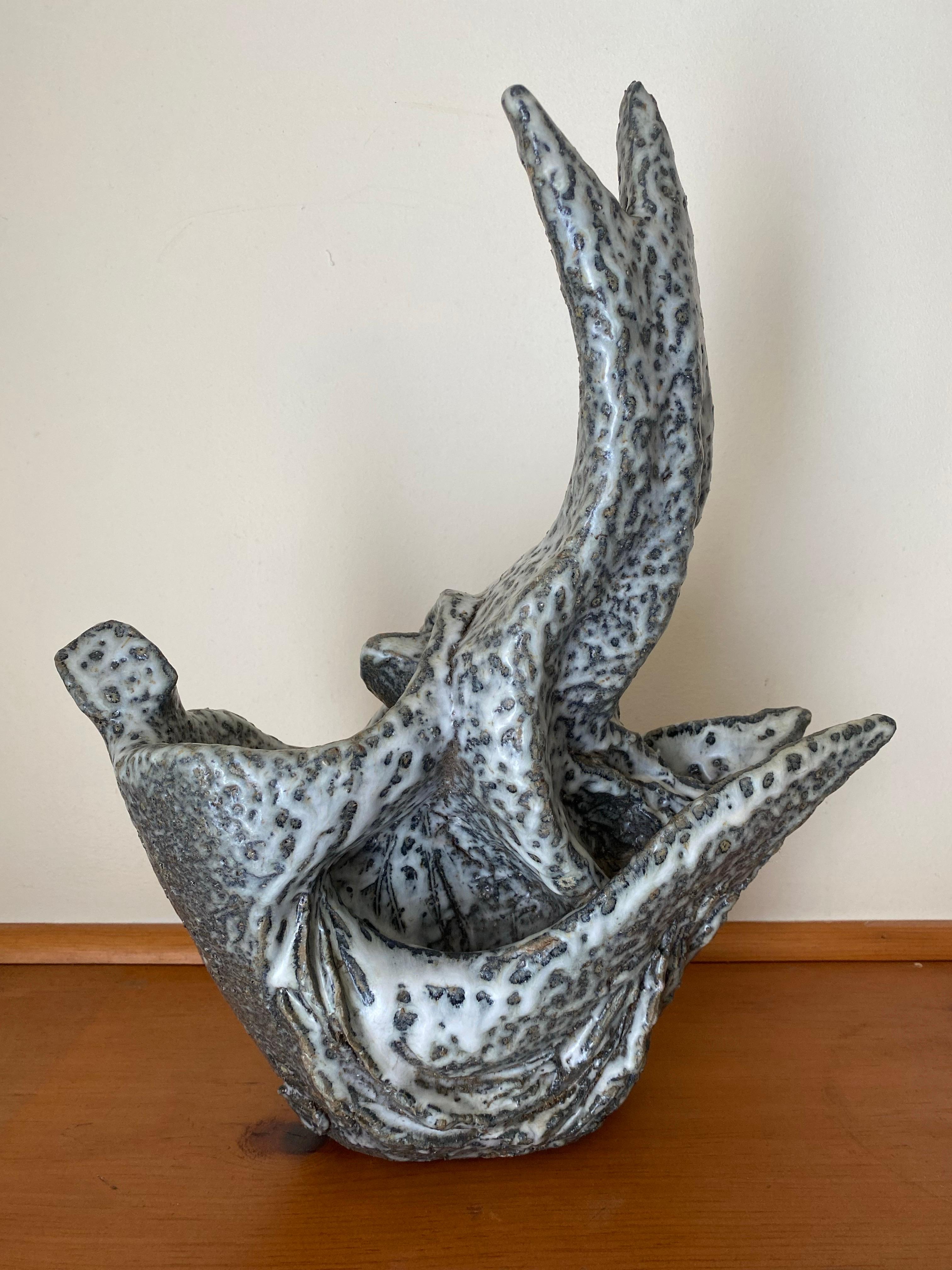 Midcentury Lee Rosen for Design-Technics Brutalist Figural Stoneware Sculpture For Sale 1