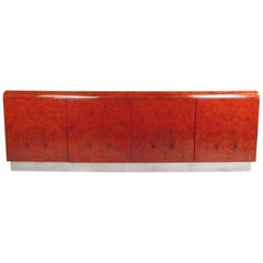 Midcentury Leon Rosen Pace Burl wood Credenza