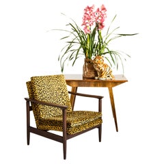 Midcentury Leopard Armchair, GFM 142, Edmund Homa, Europe, 1960s