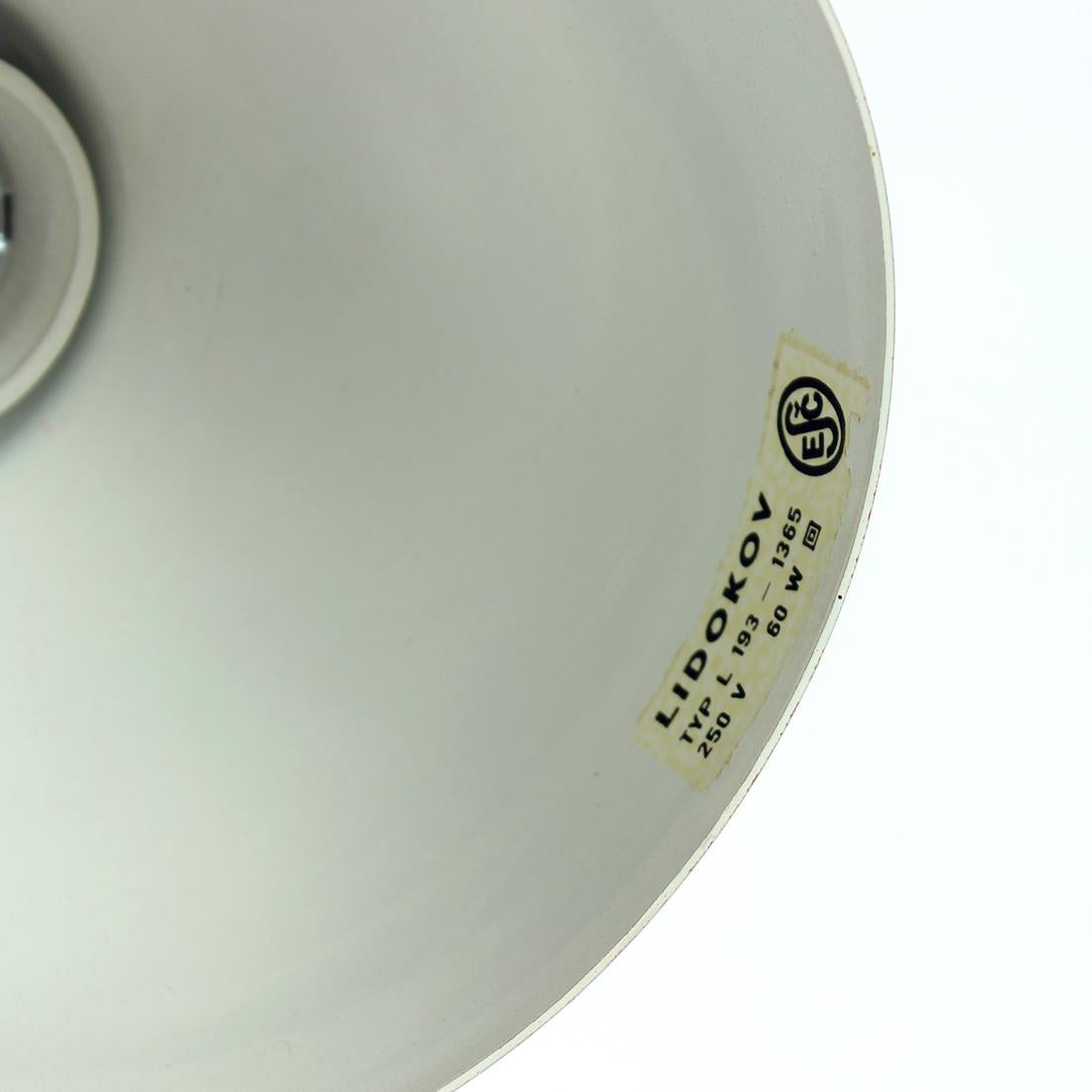 Mid-Century-Tischlampe Lidokov L193 von Josef Hurka aus rotem Metall, Tschechoslowakei im Angebot 5