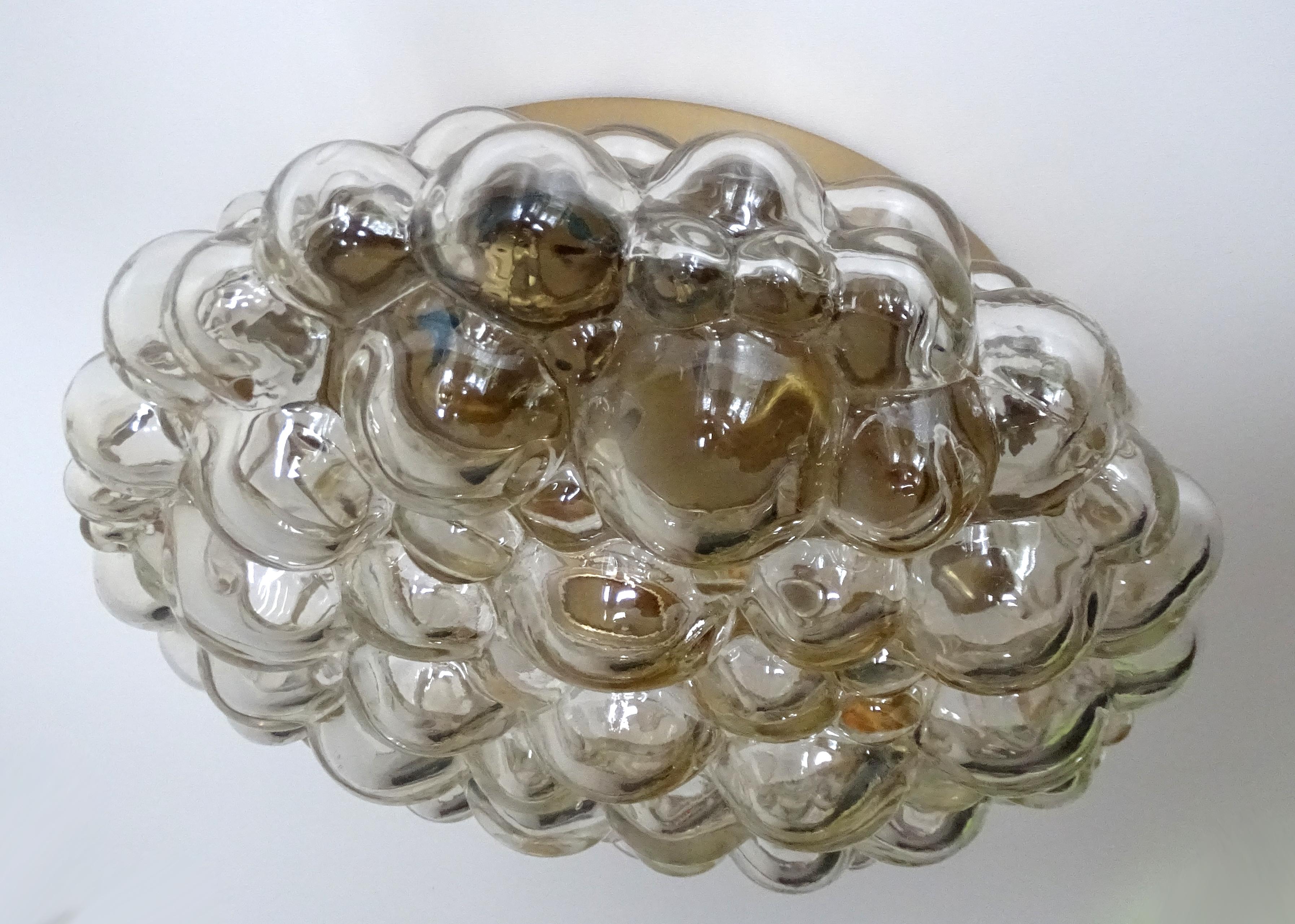 Midcentury Limburg Bubble Glass Sconce Flush Mount Light, 1960s 9