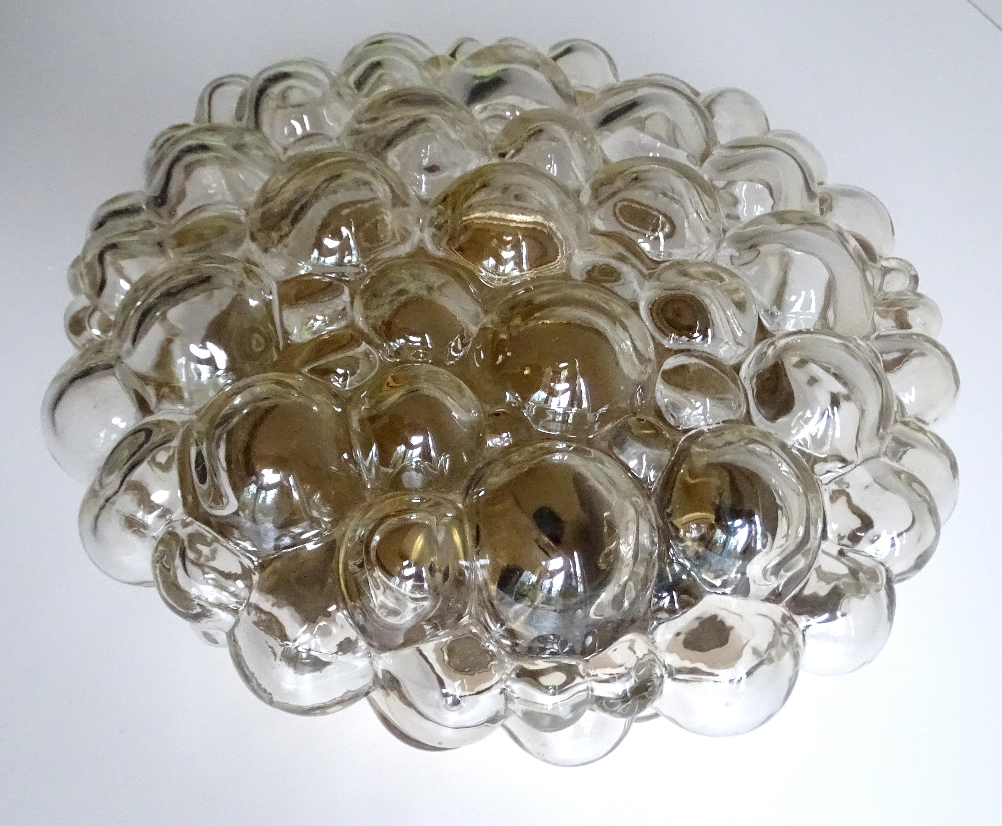 Midcentury Limburg Bubble Glass Sconce Flush Mount Light, 1960s 10