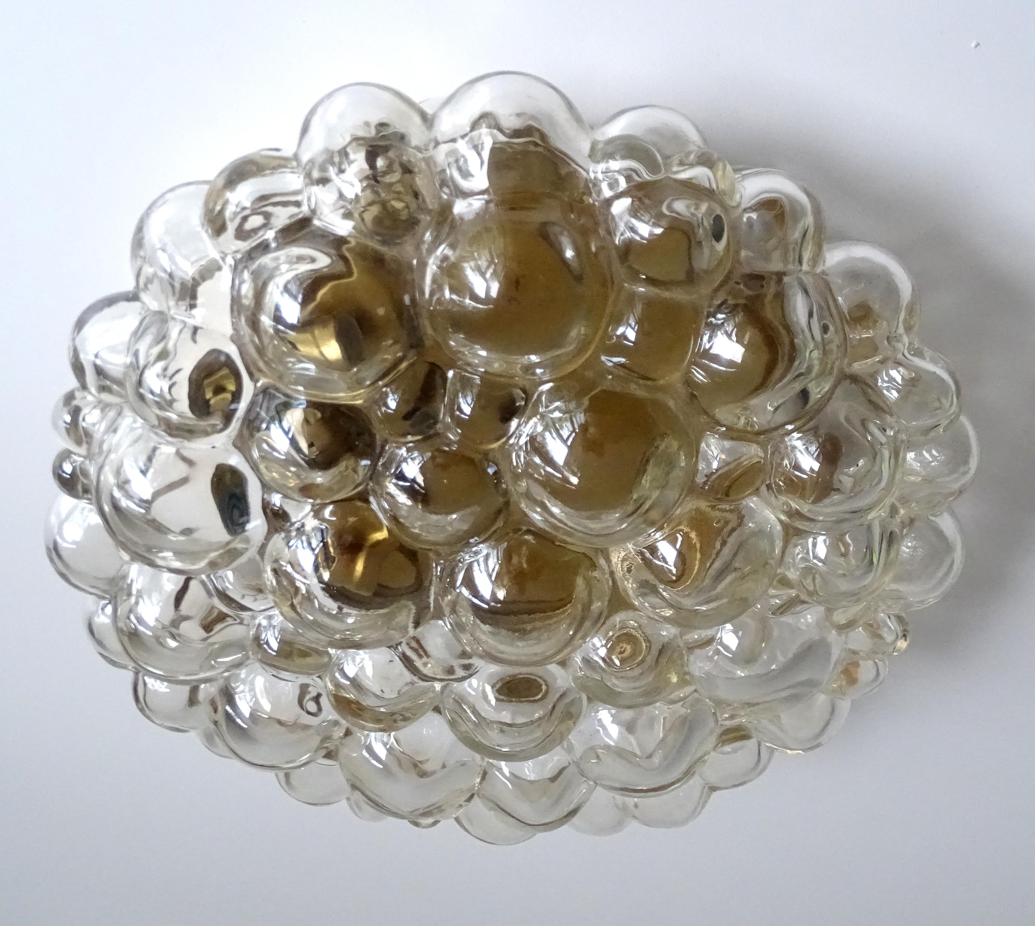 Midcentury Limburg Bubble Glass Sconce Flush Mount Light, 1960s 11