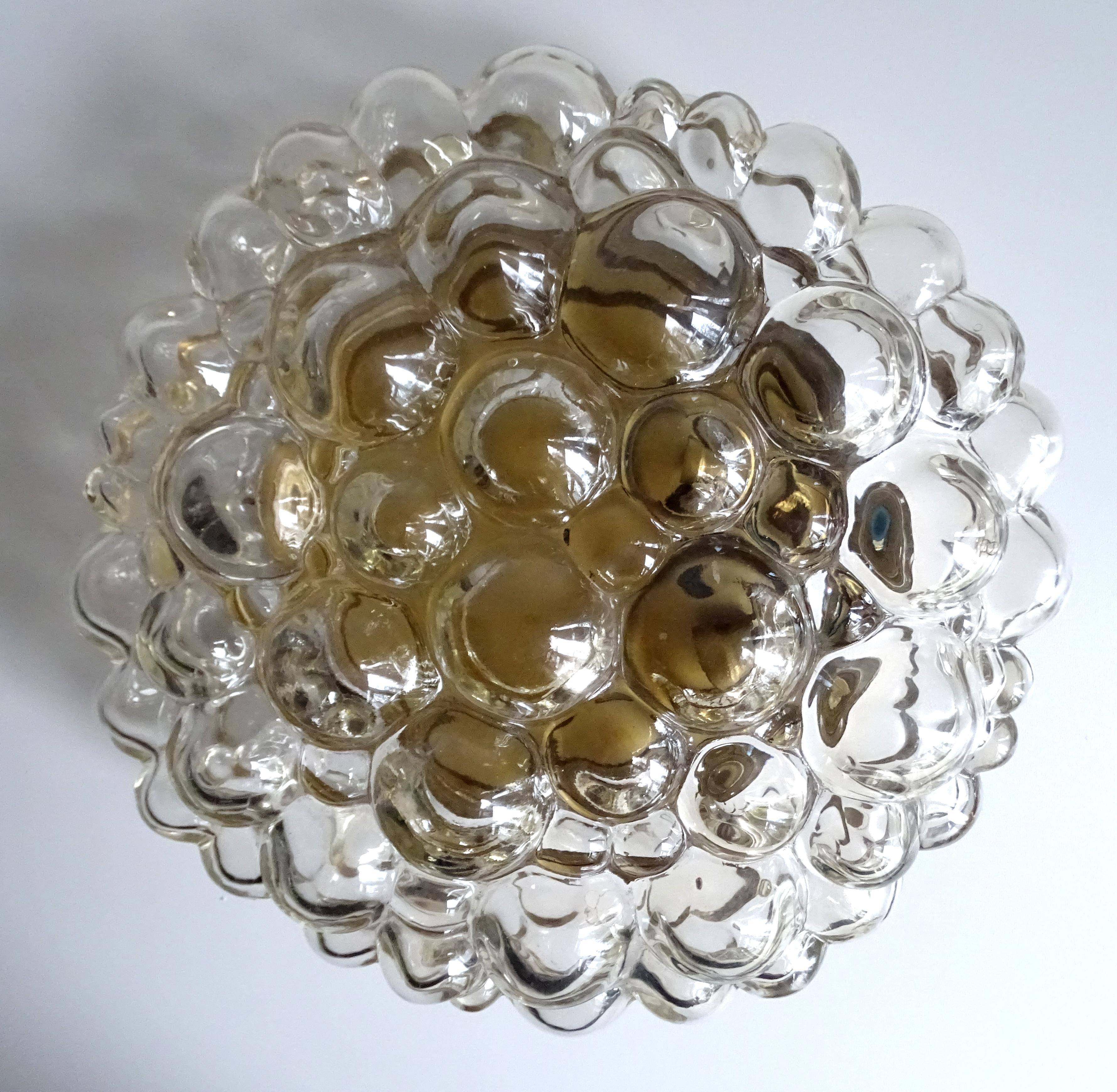 Mid-Century Modern Midcentury Limburg Bubble Glass Sconce Flush Mount Light, 1960s