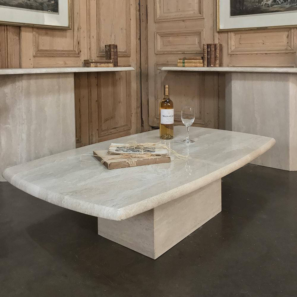Mid-century Limestone Coffee Table 3