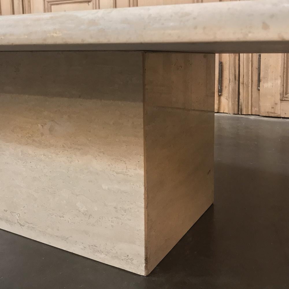 Mid-Century Modern Mid-century Limestone Coffee Table