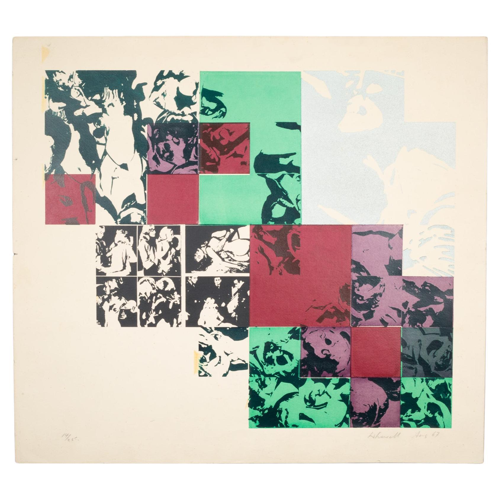 Lithographie aus der Mitte des Jahrhunderts, limitierte Auflage von 1967, signiert und nummeriert 14/25
