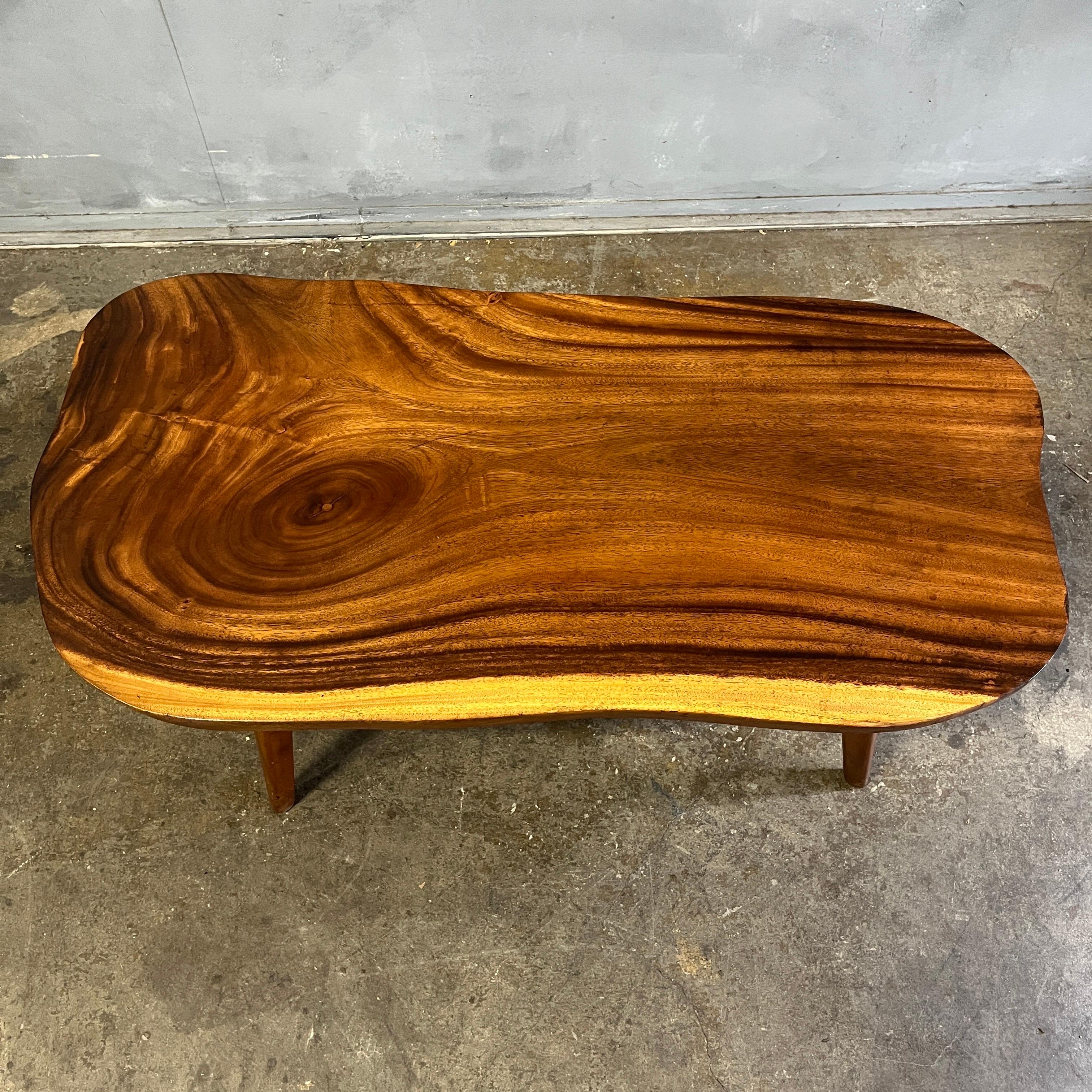 Midcentury Live Edge Coffee Table For Sale 4