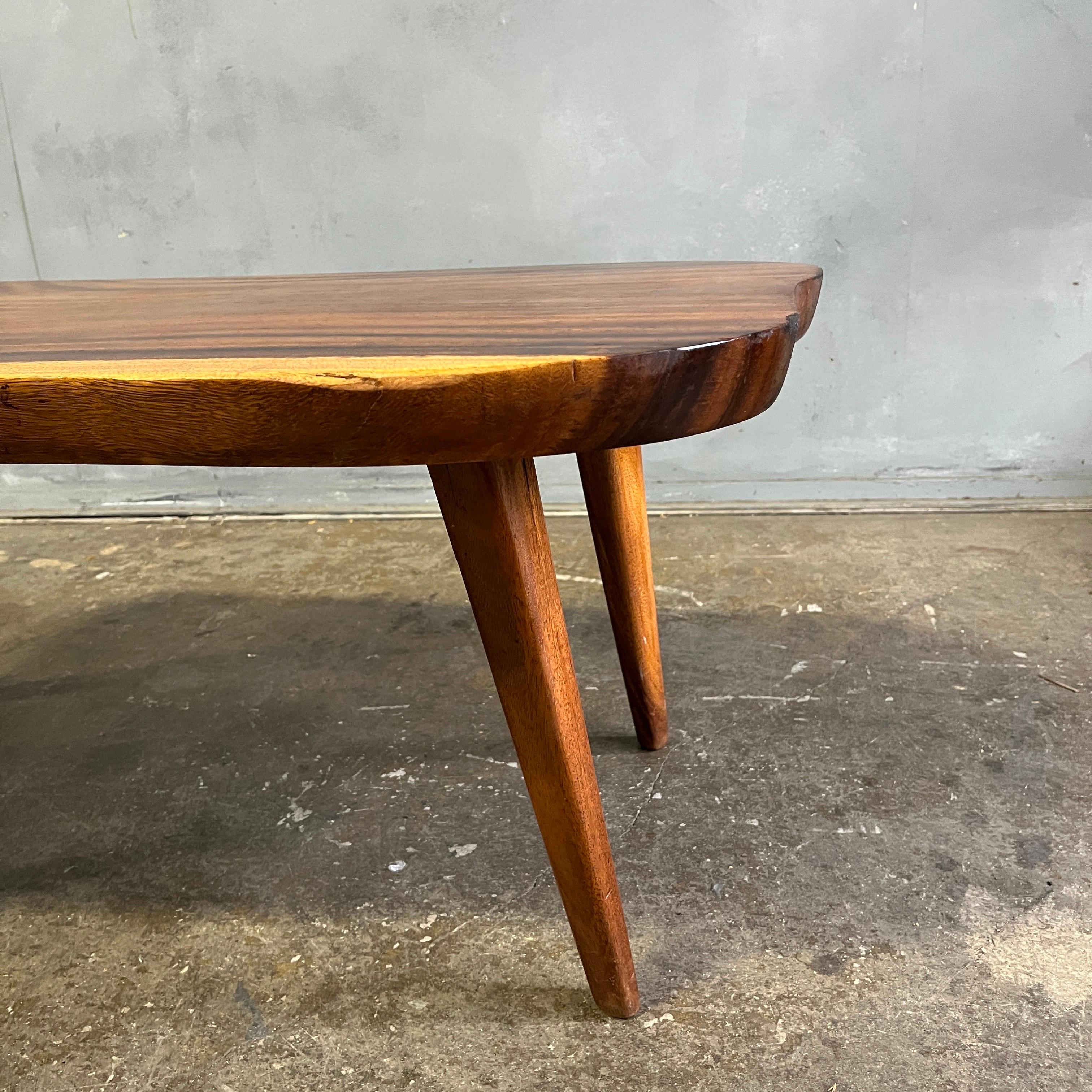 Midcentury Live Edge Coffee Table For Sale 5