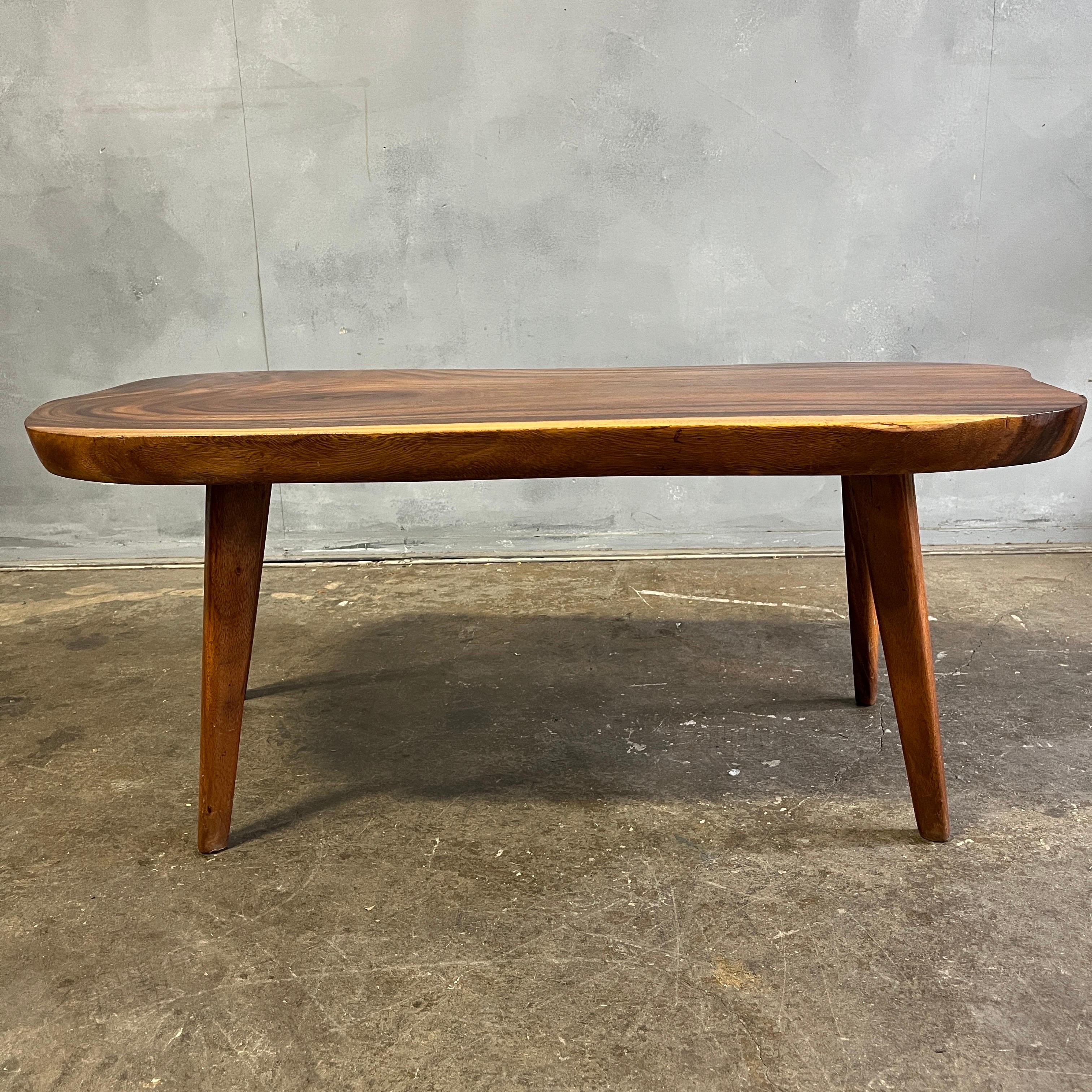 Midcentury Live Edge Coffee Table For Sale 6